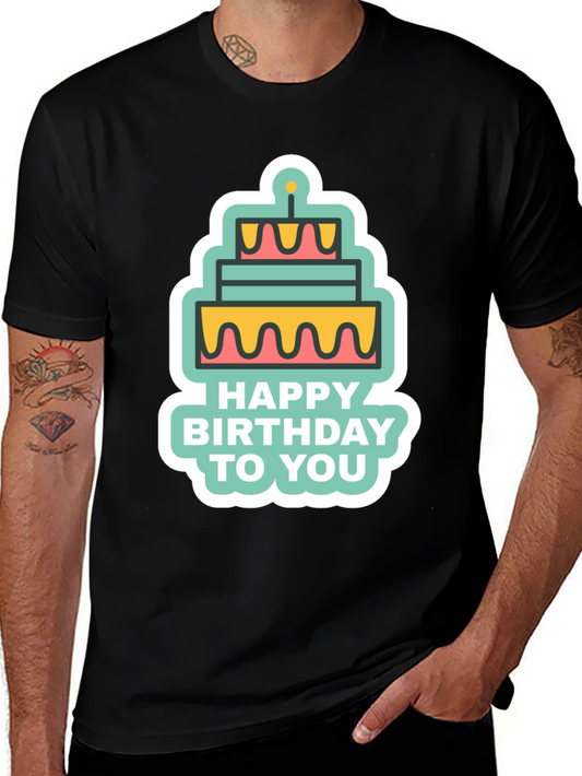 Birthday Cake Graphic T-Shirt