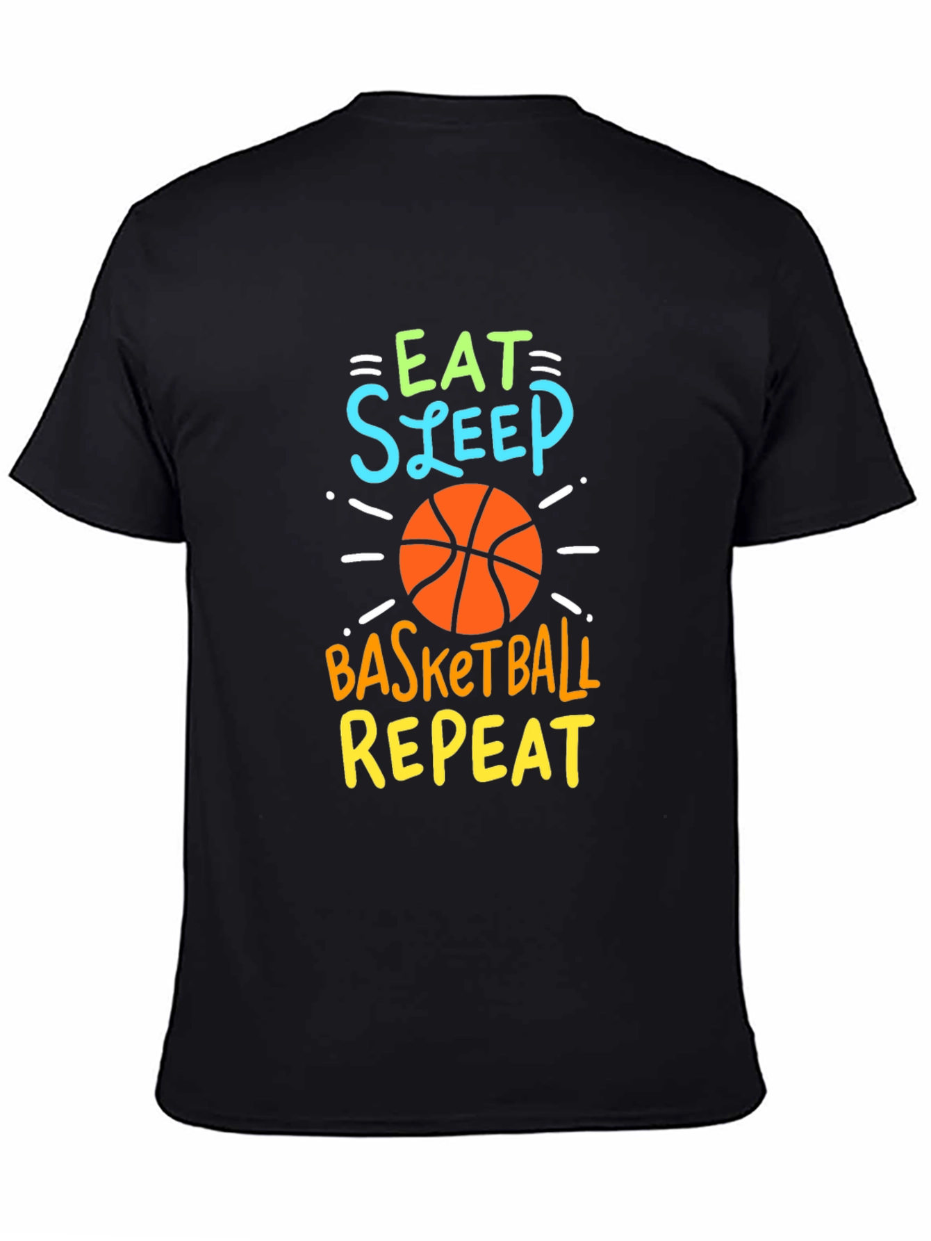 Eat Sleep Basketball Repeat Graphic Tee