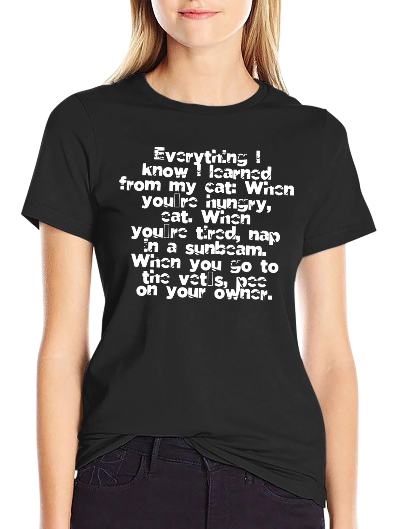 Everything I Know Cat Lover T-Shirt Funny Quote