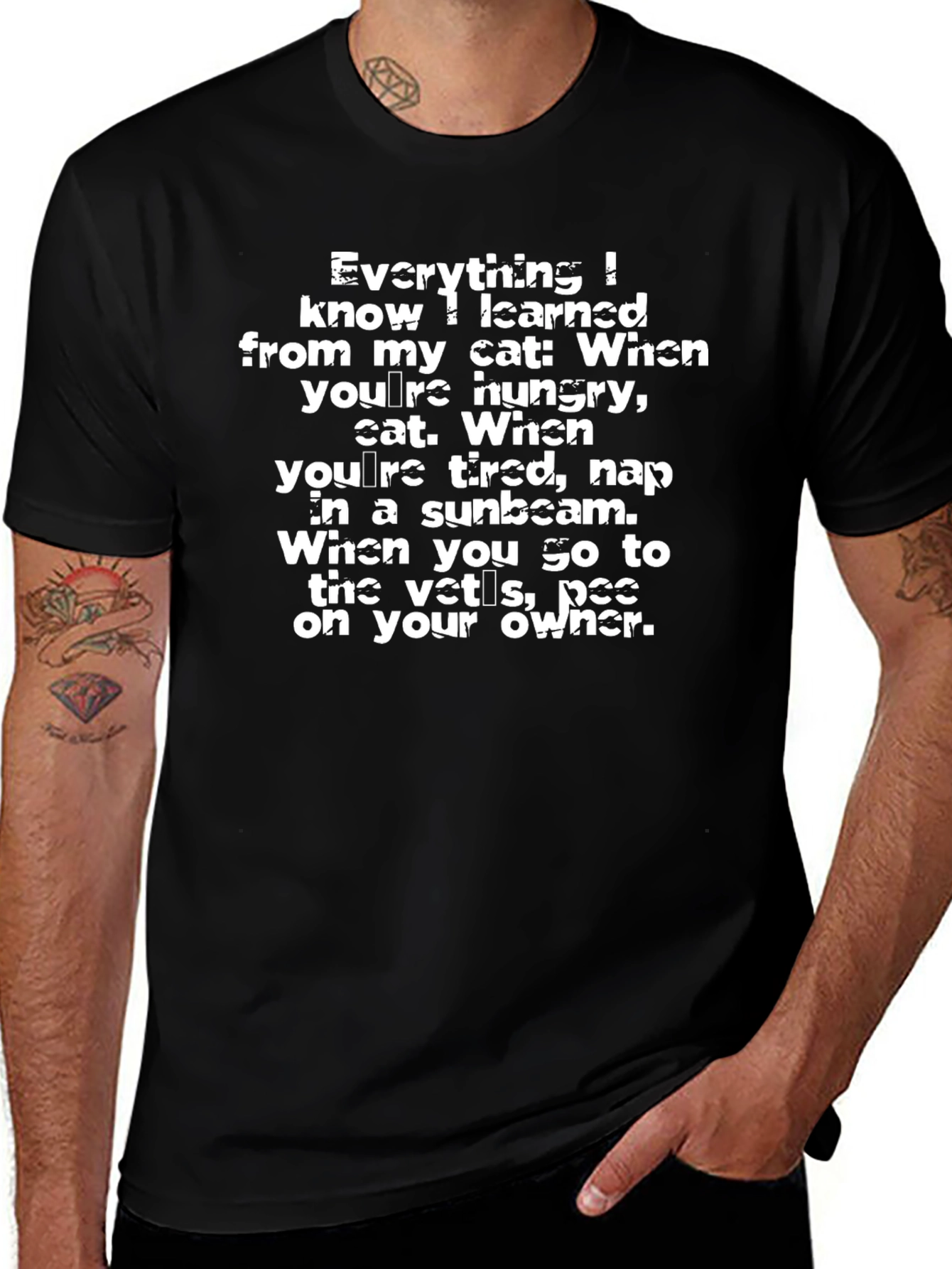 Everything I Know Cat Lover T-Shirt Funny Quote