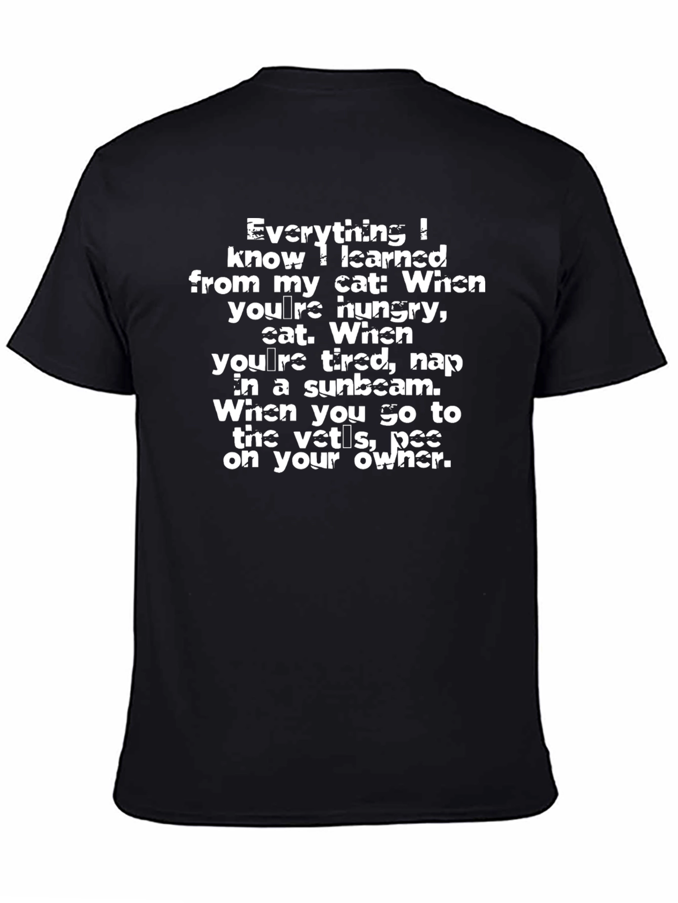 Everything I Know Cat Lover T-Shirt Funny Quote