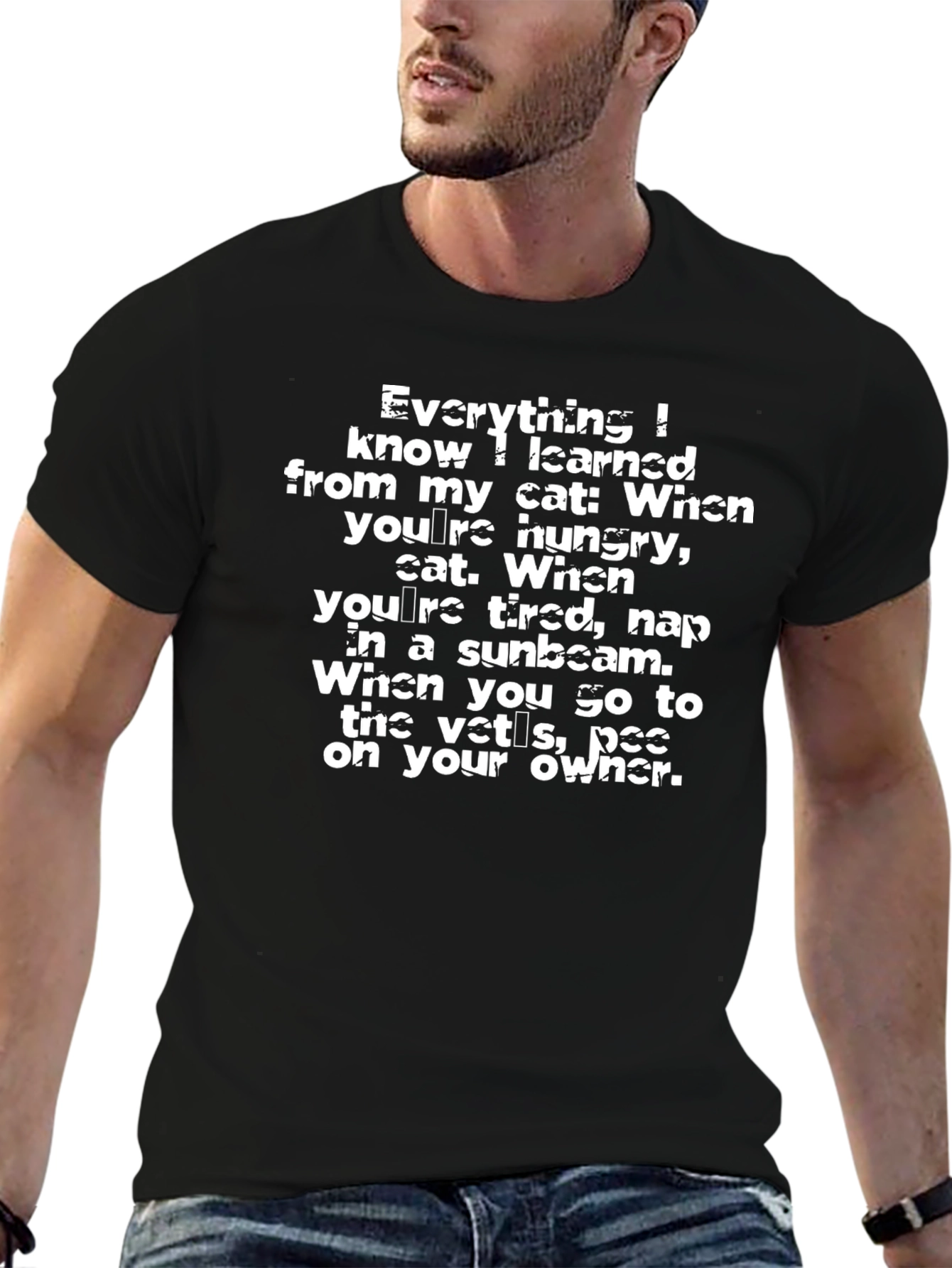 Everything I Know Cat Lover T-Shirt Funny Quote