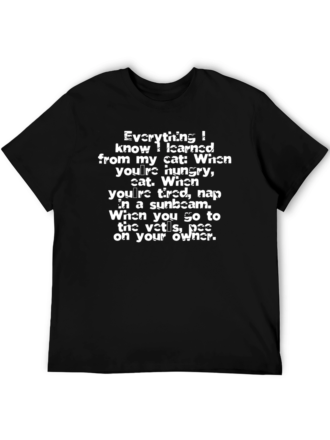 Everything I Know Cat Lover T-Shirt Funny Quote