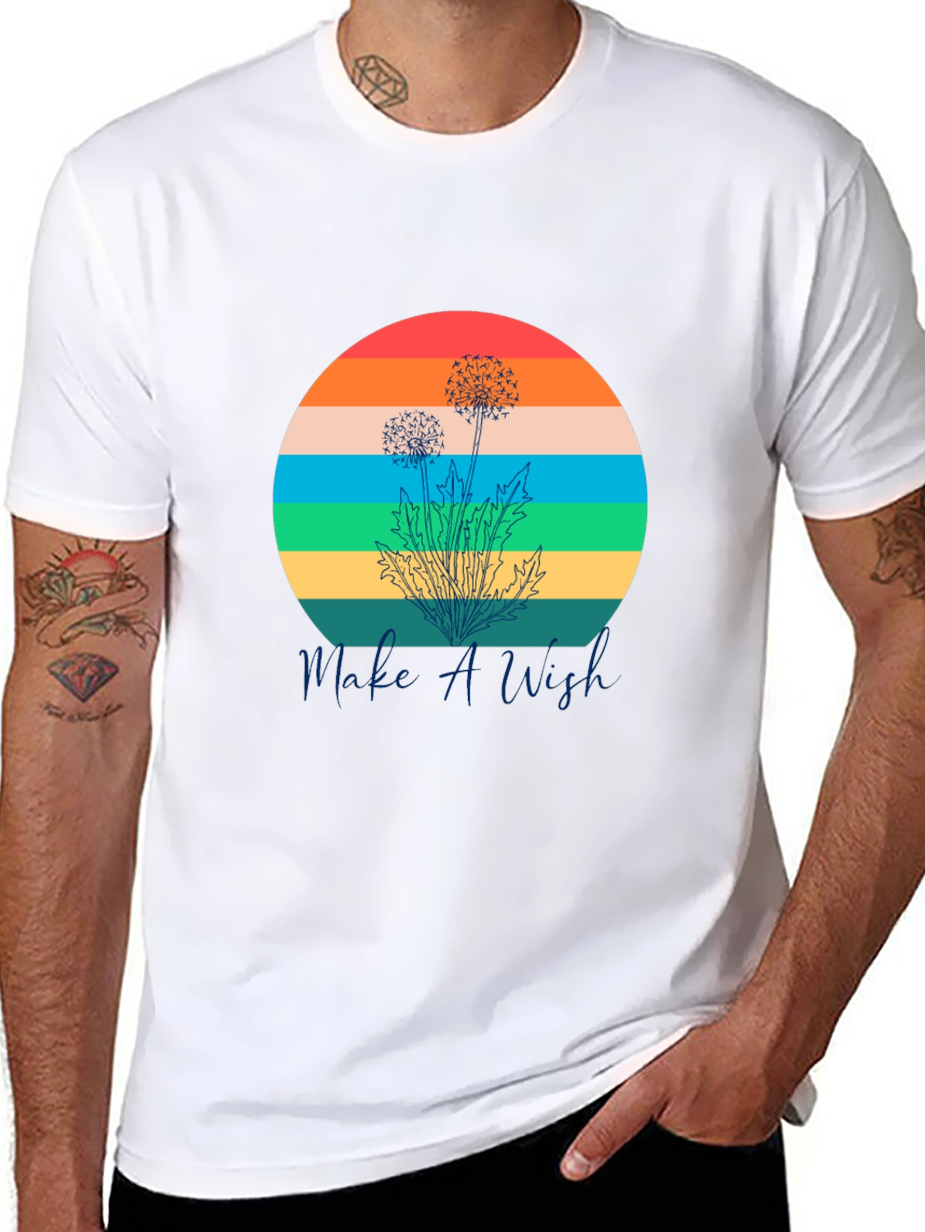 Retro Dandelion T-Shirt - Make A Wish Graphic Tee
