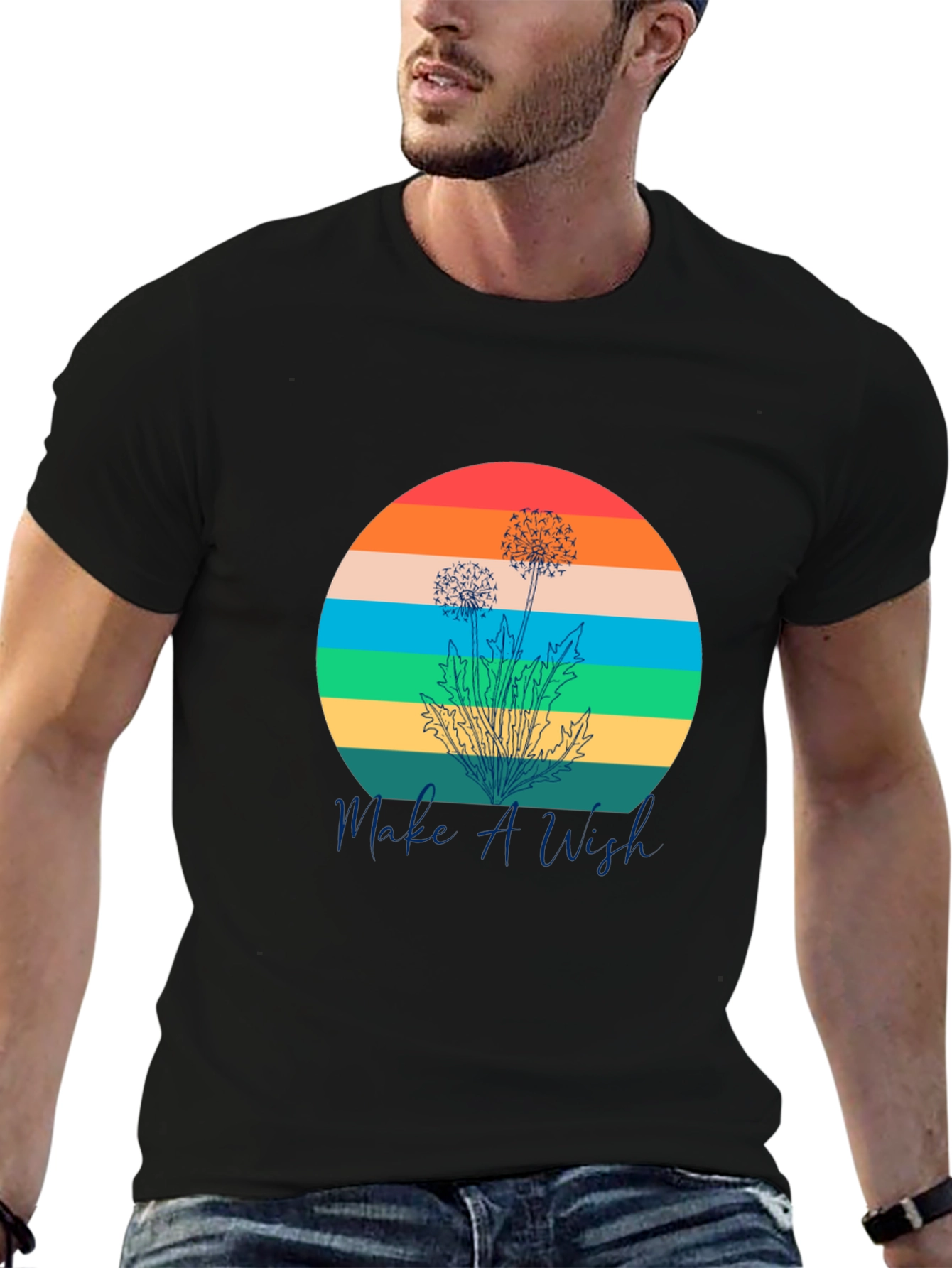 Retro Dandelion T-Shirt - Make A Wish Graphic Tee