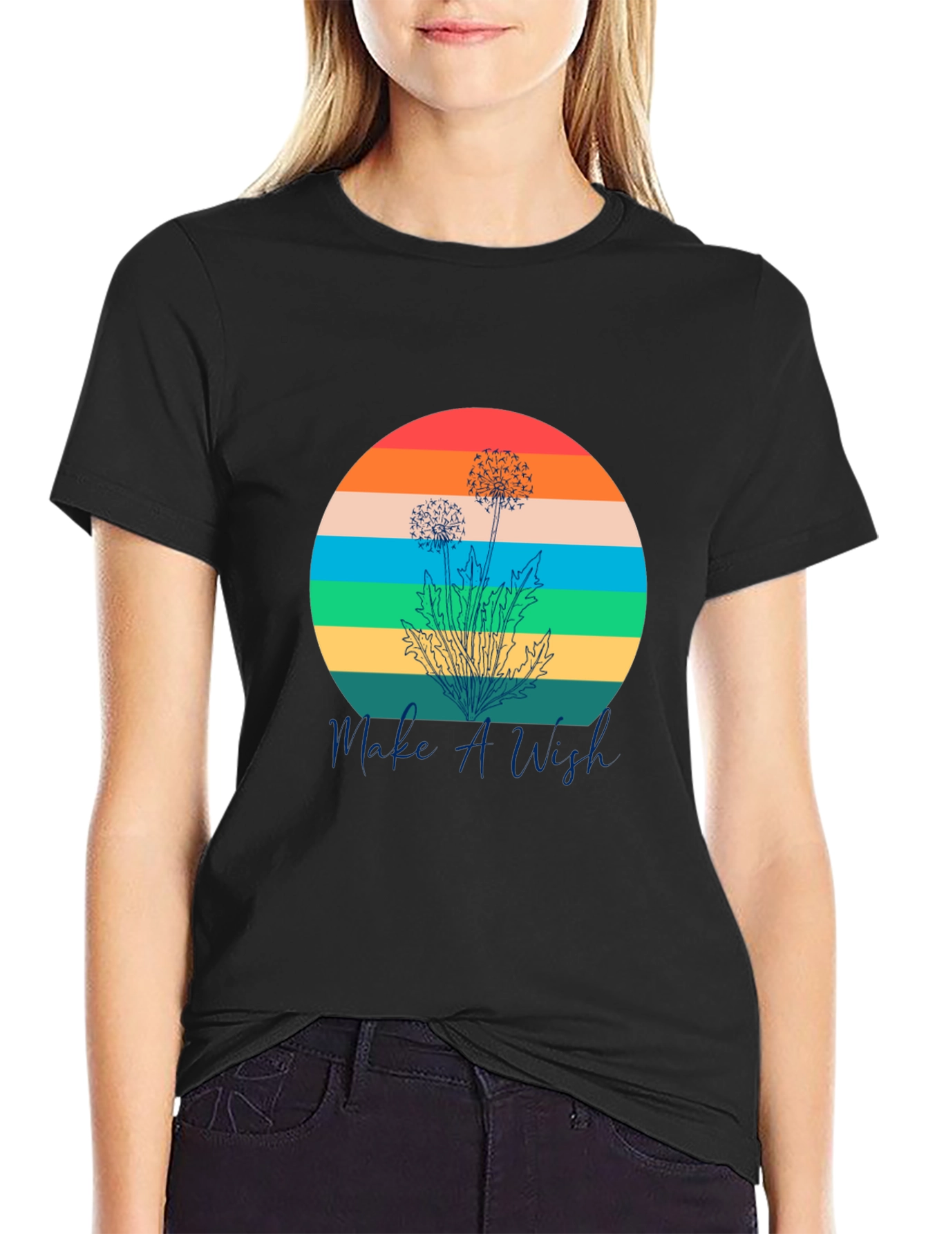 Retro Dandelion T-Shirt - Make A Wish Graphic Tee