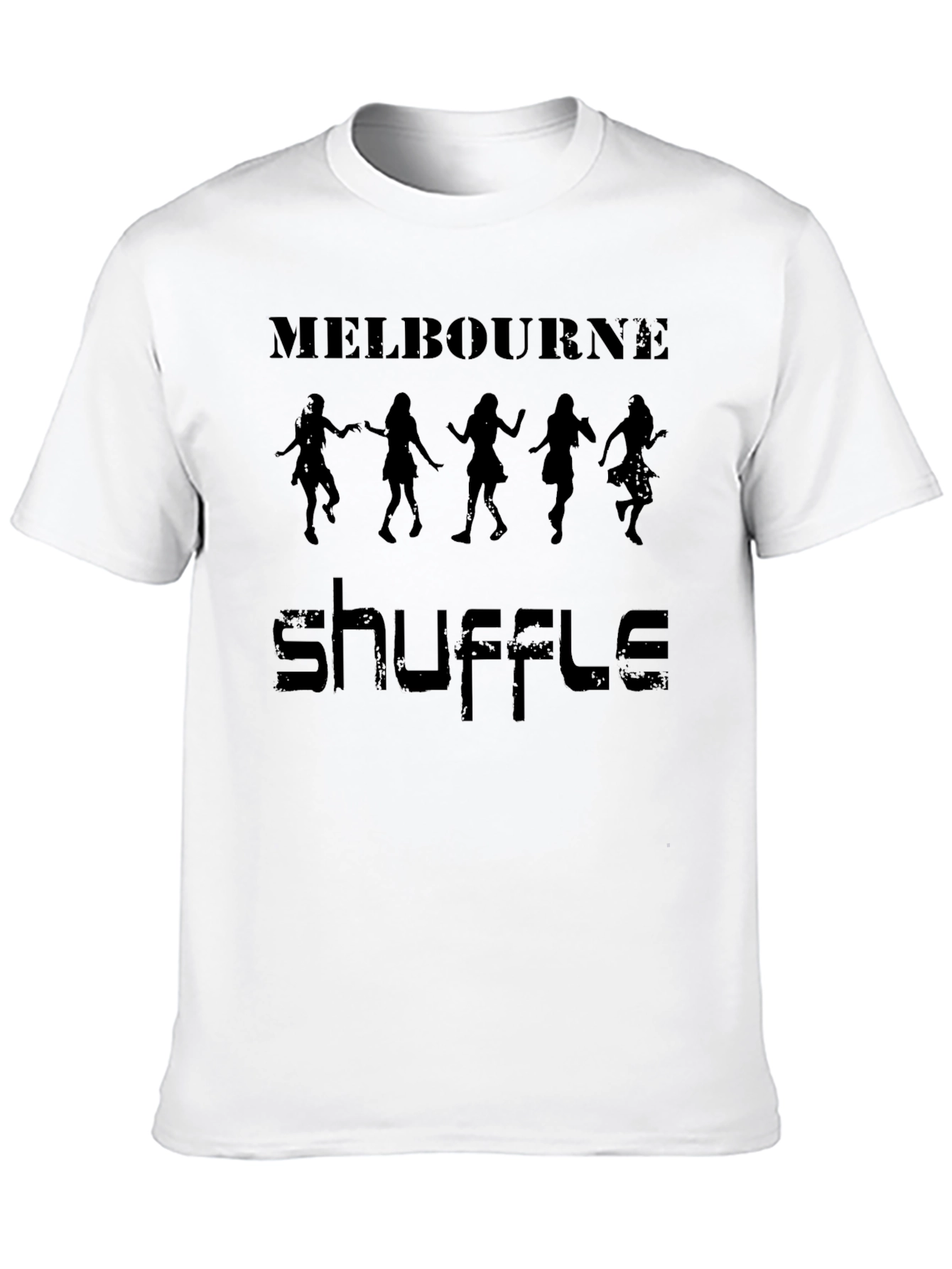 Melbourne Shuffle Graphic Tee - Black Cotton T-Shirt