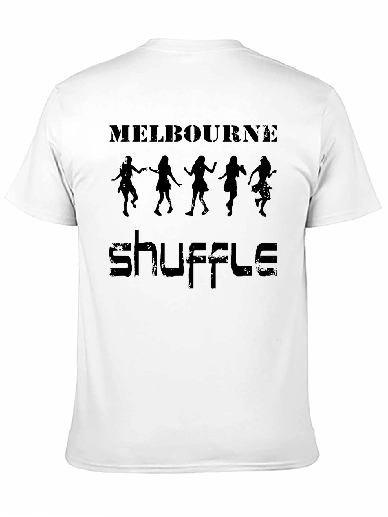 Melbourne Shuffle Graphic Tee - Black Cotton T-Shirt