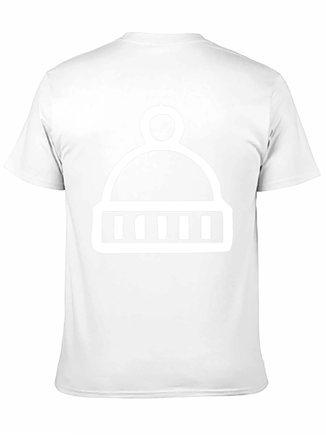 Black T-Shirt with Winter Hat Graphic
