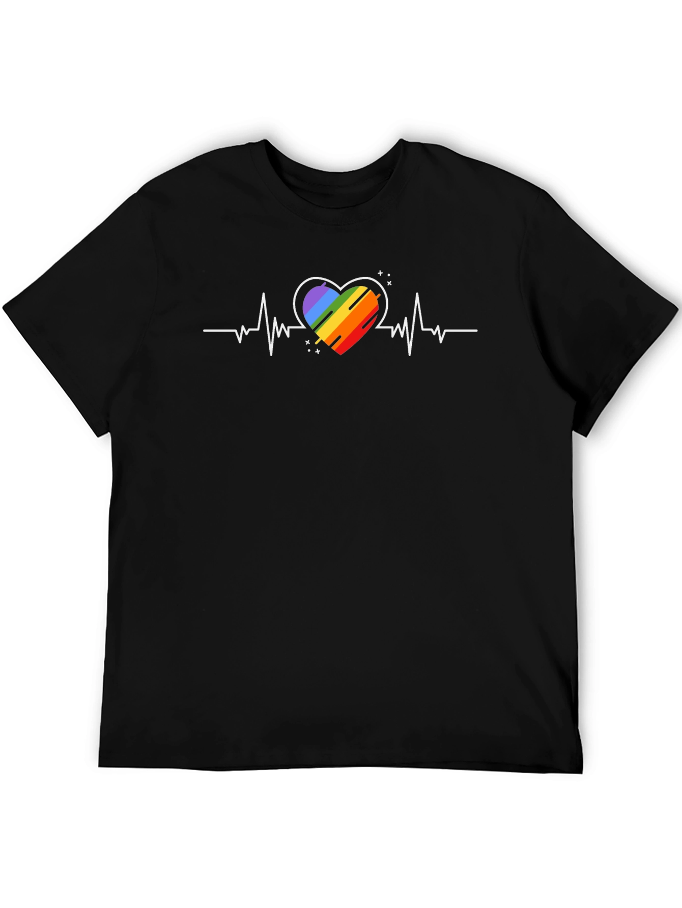 Rainbow Heartbeat T-Shirt - Pride Love Tee