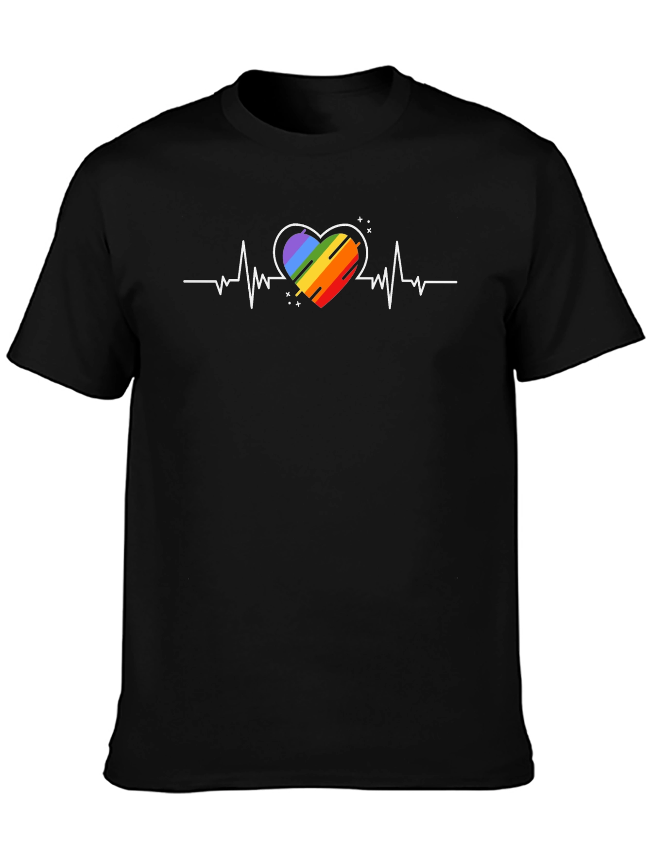 Rainbow Heartbeat T-Shirt - Pride Love Tee