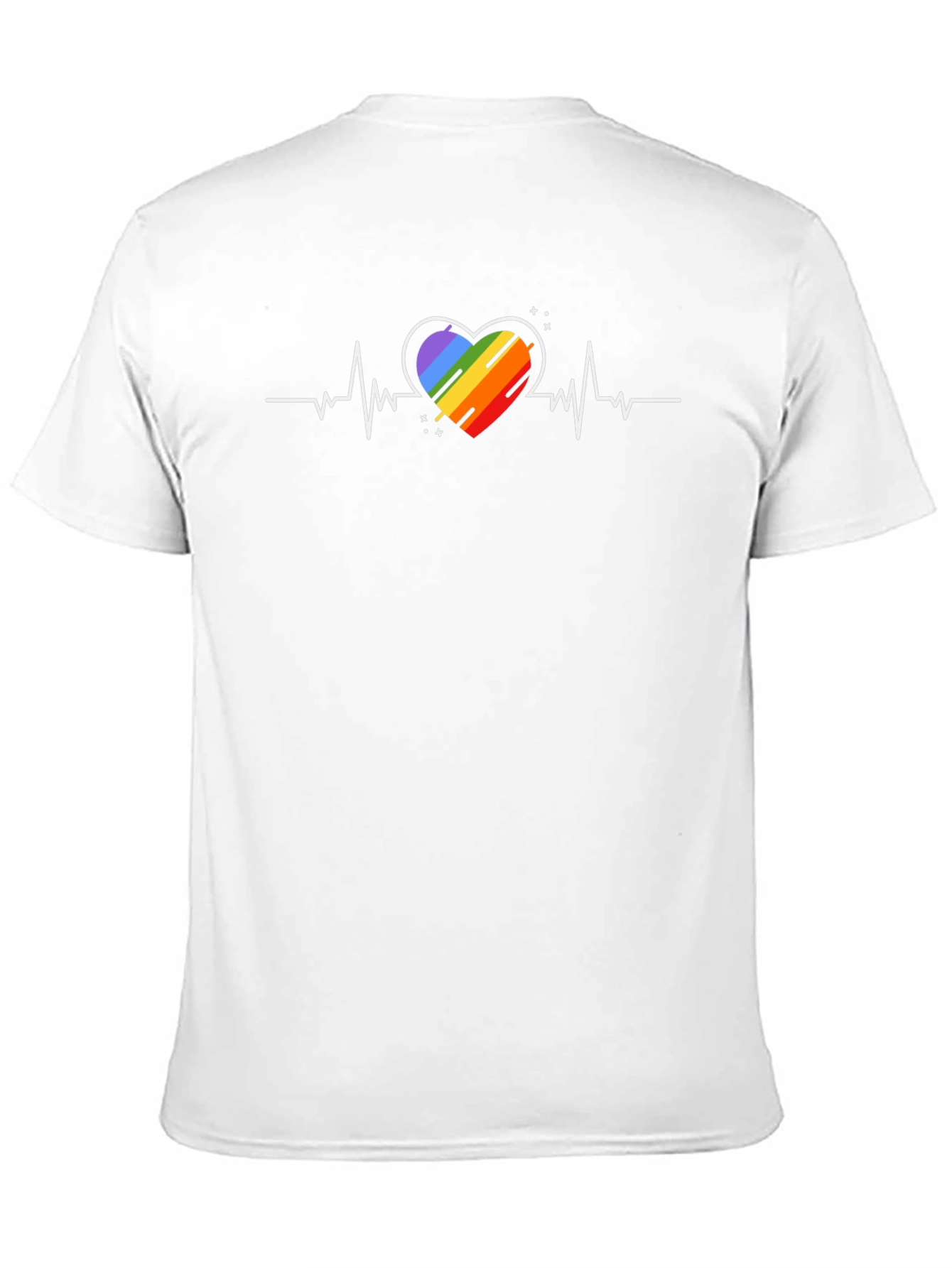 Rainbow Heartbeat T-Shirt - Pride Love Tee