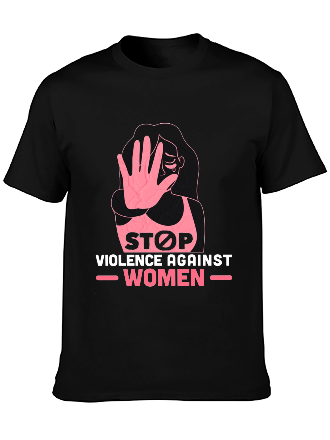 Stop Violence Against Women Black T-Shirt