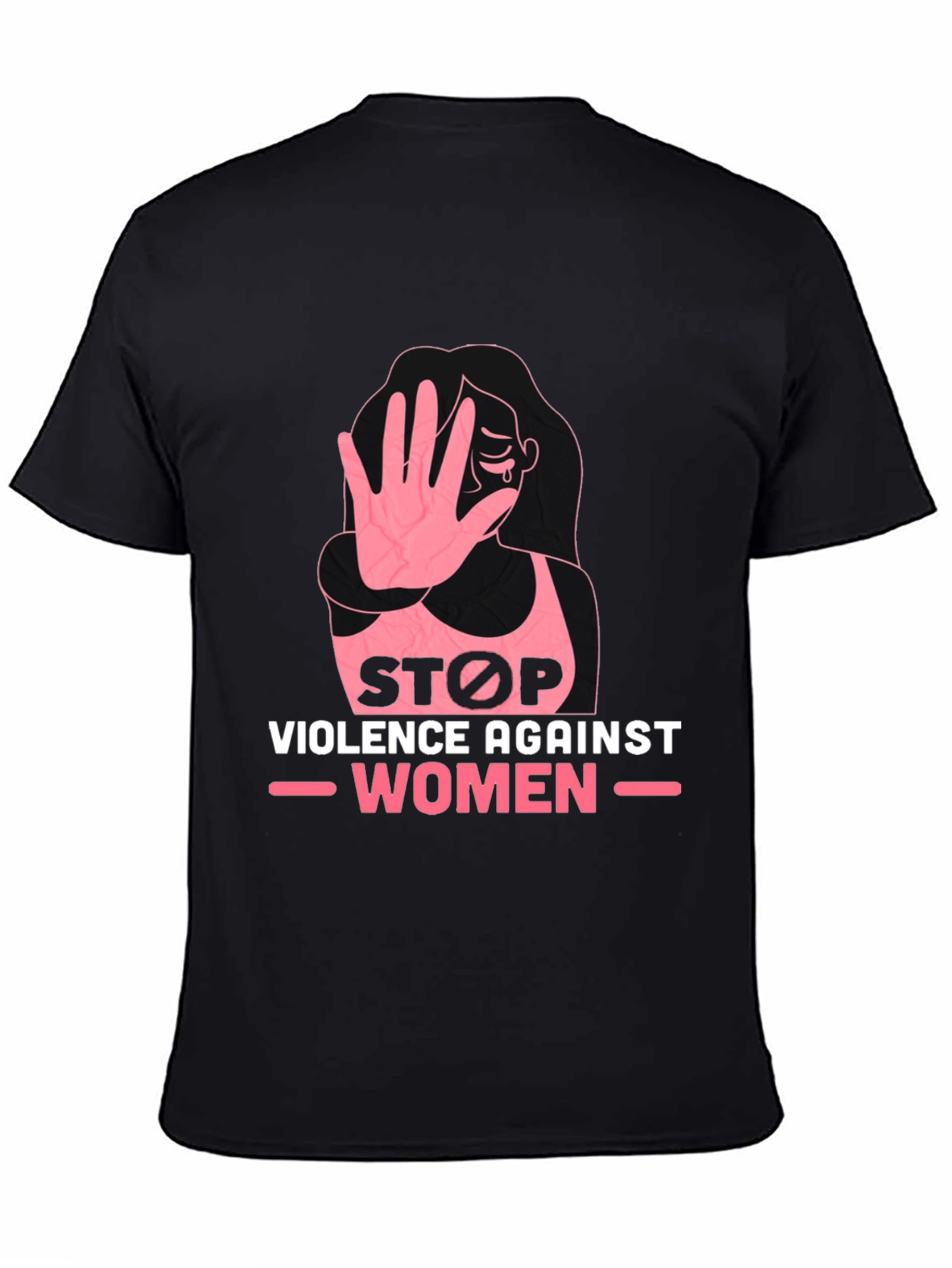 Stop Violence Against Women Black T-Shirt