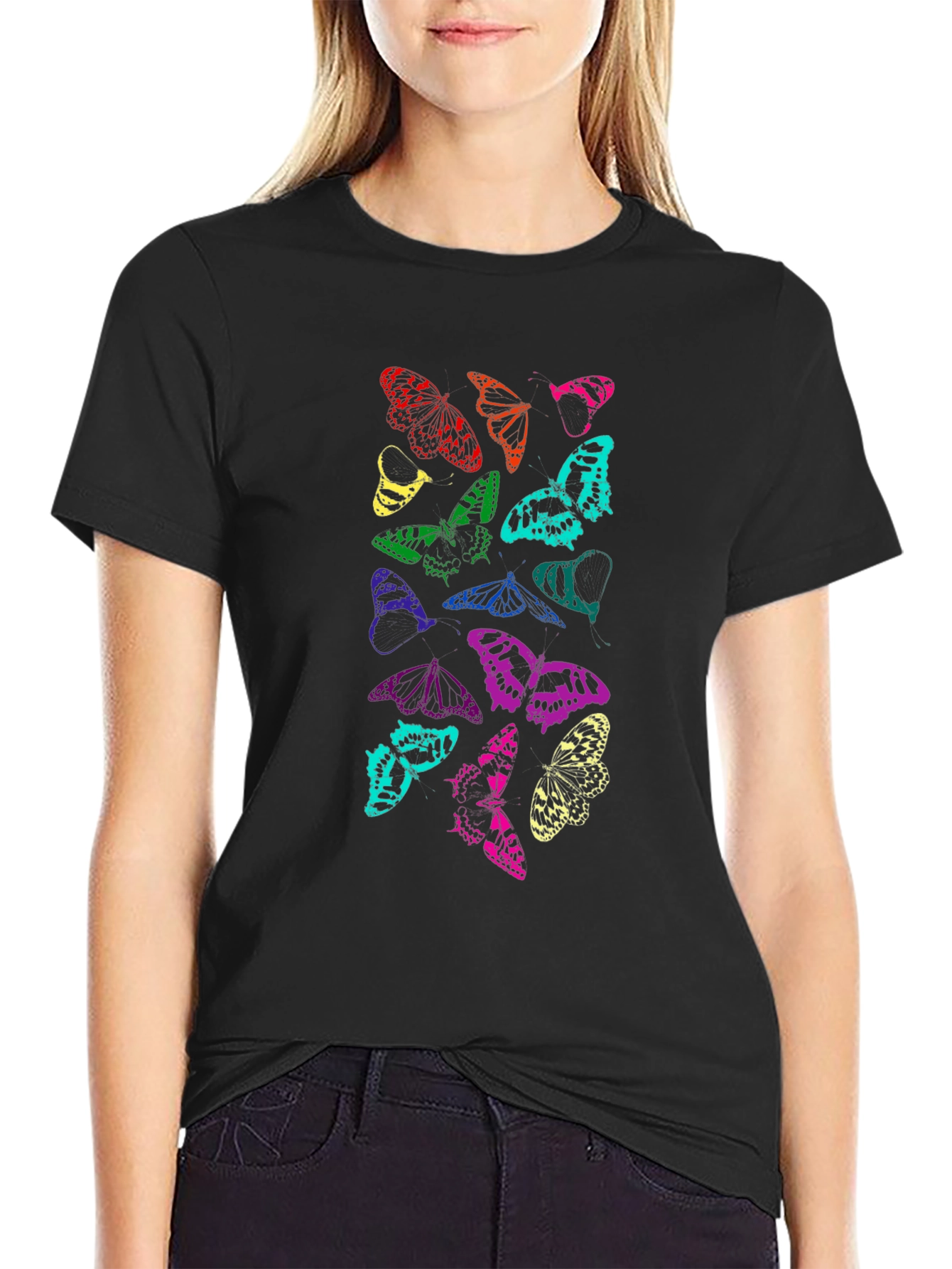 Butterfly Graphic Tee - Mens Black T-Shirt