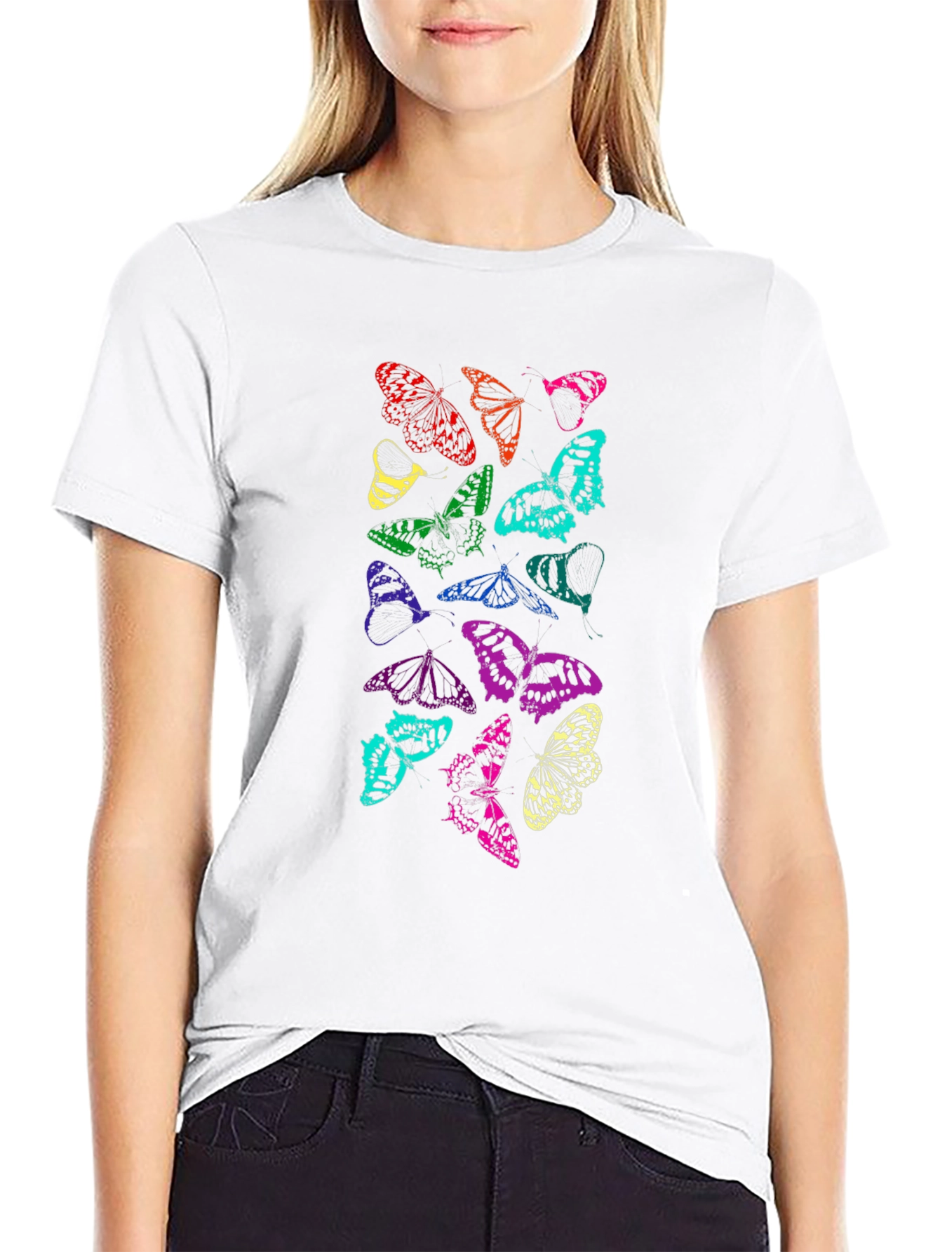 Butterfly Graphic Tee - Mens Black T-Shirt