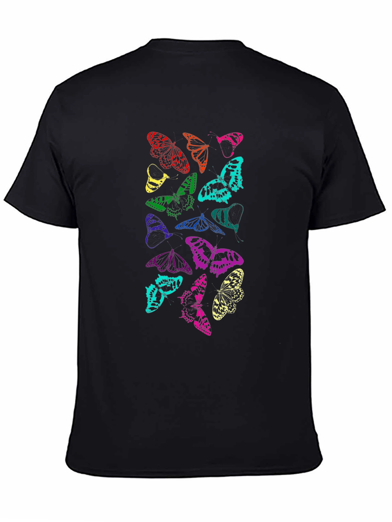 Butterfly Graphic Tee - Mens Black T-Shirt