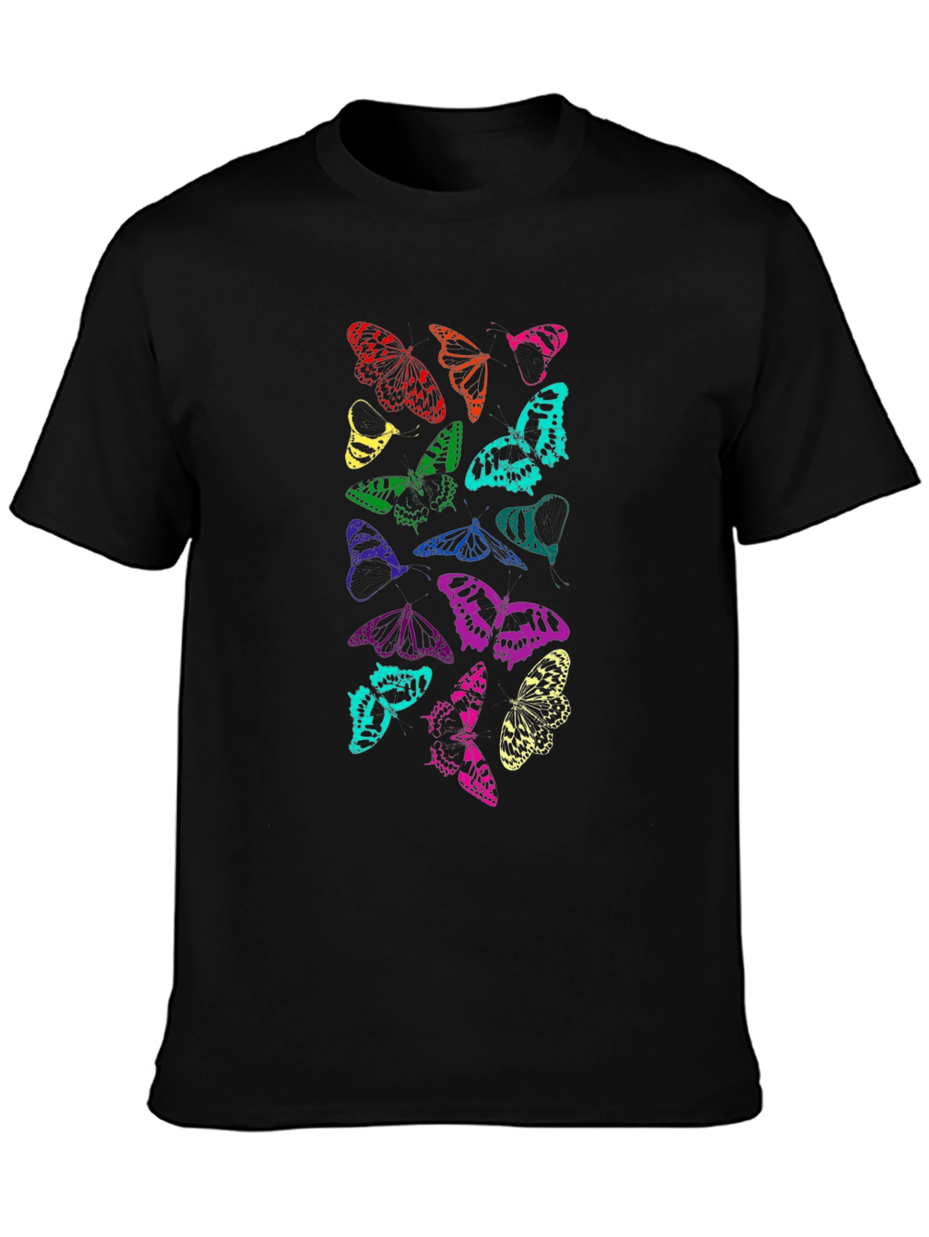 Butterfly Graphic Tee - Mens Black T-Shirt