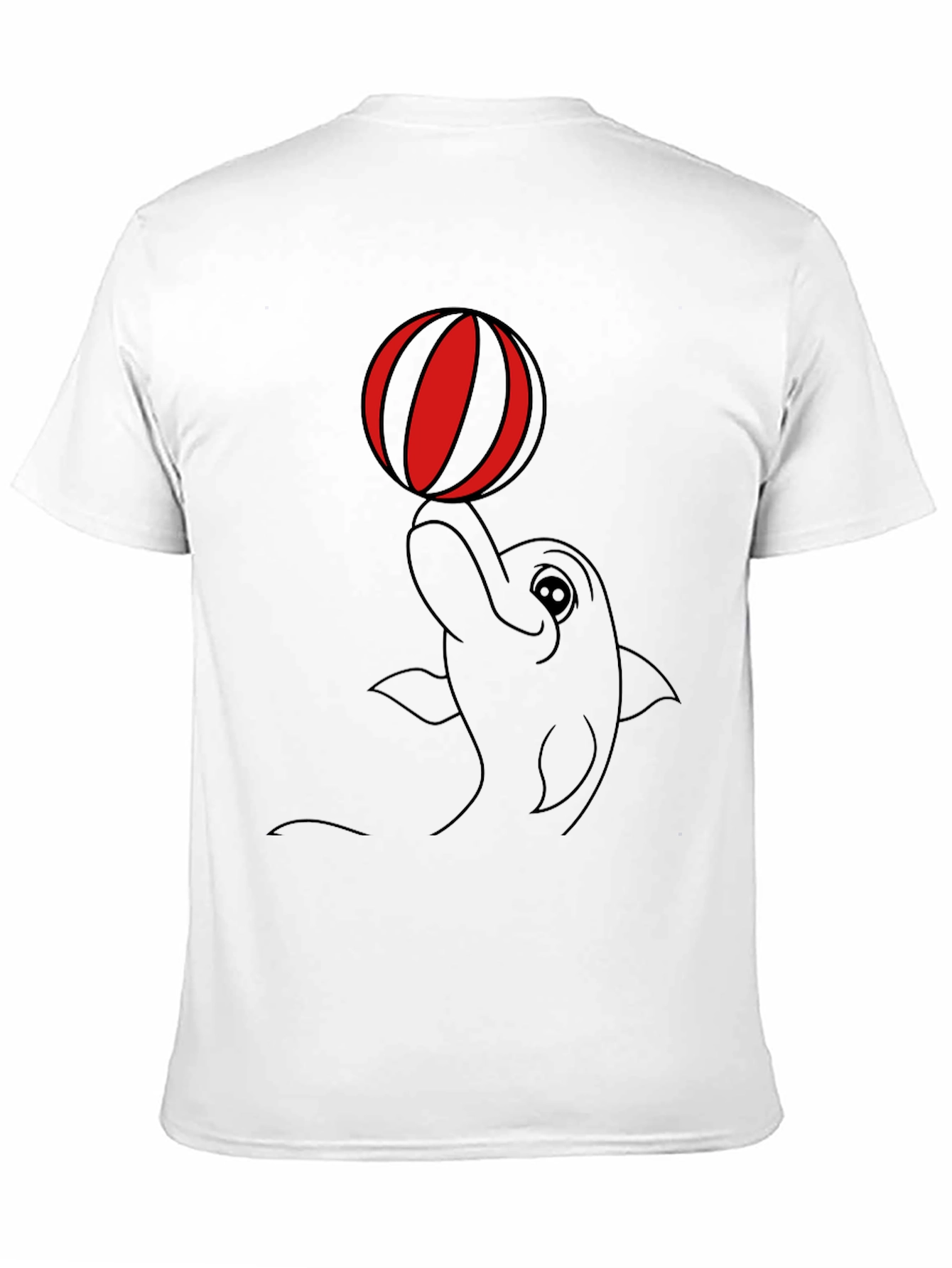 Dolphin & Ball Graphic Tee - Casual Black T-Shirt