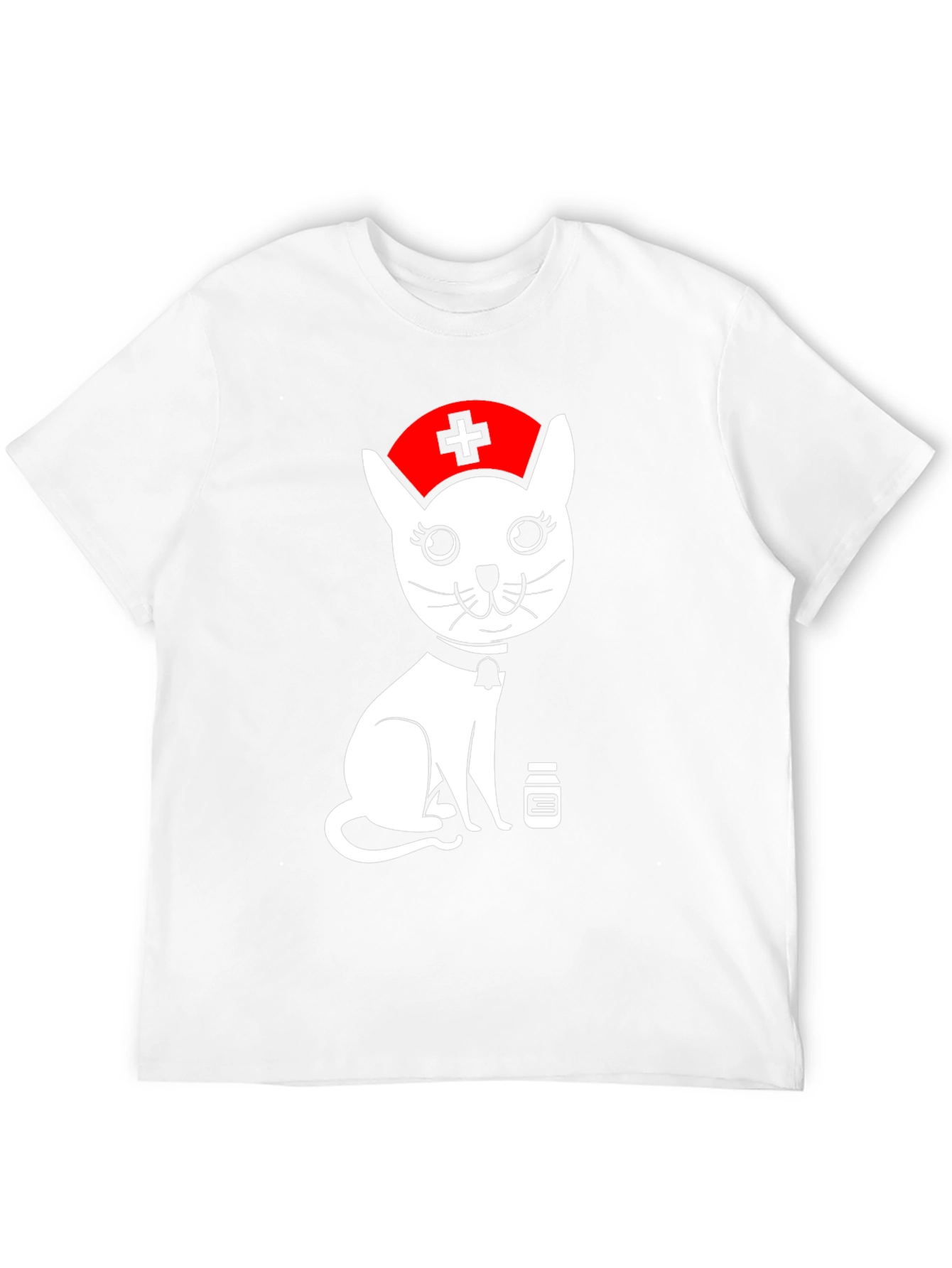 Nurse Cat Graphic T-Shirt - Unisex Black Tee