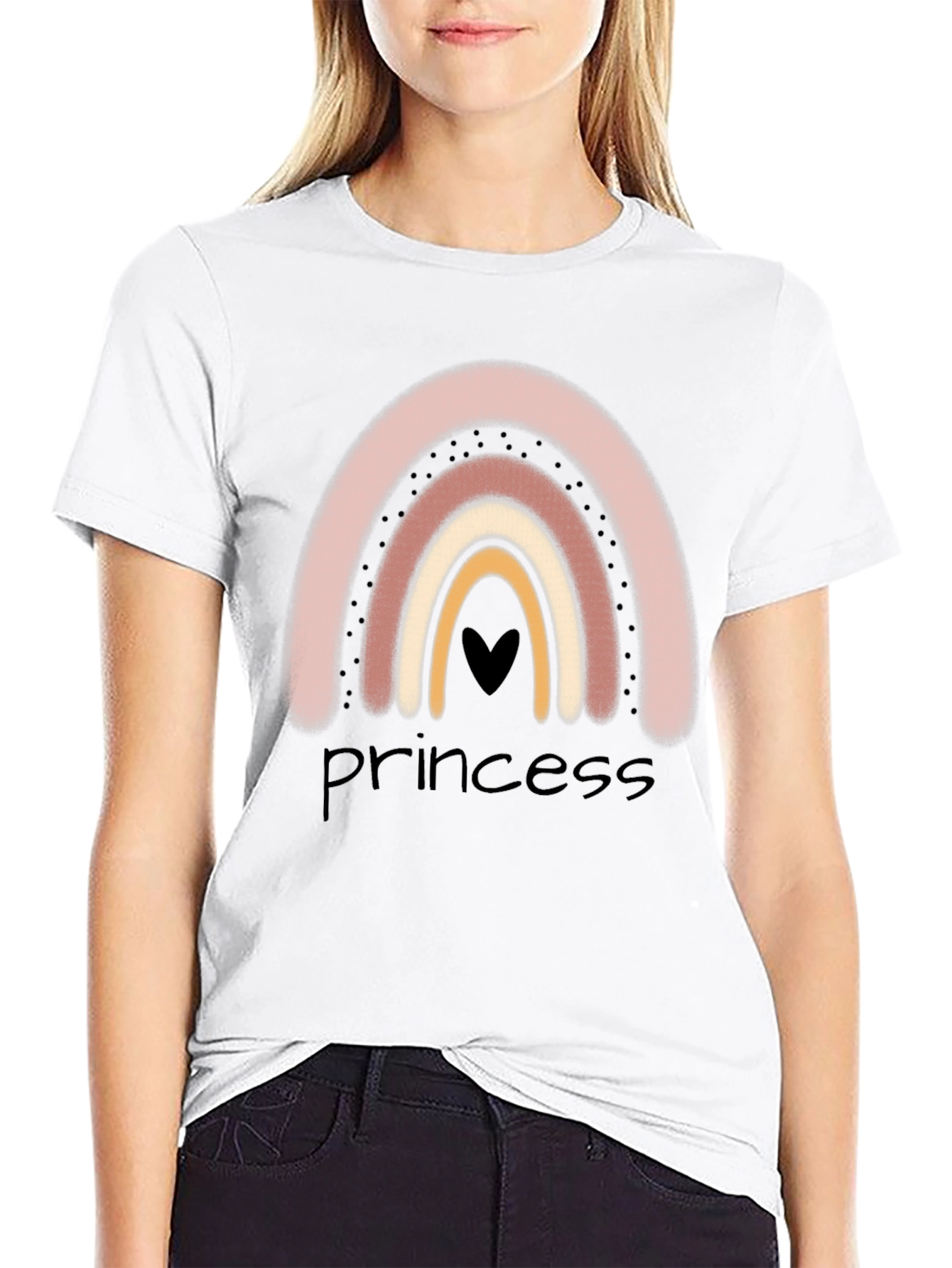 Princess Rainbow Graphic Tee - Trendy Casual Style