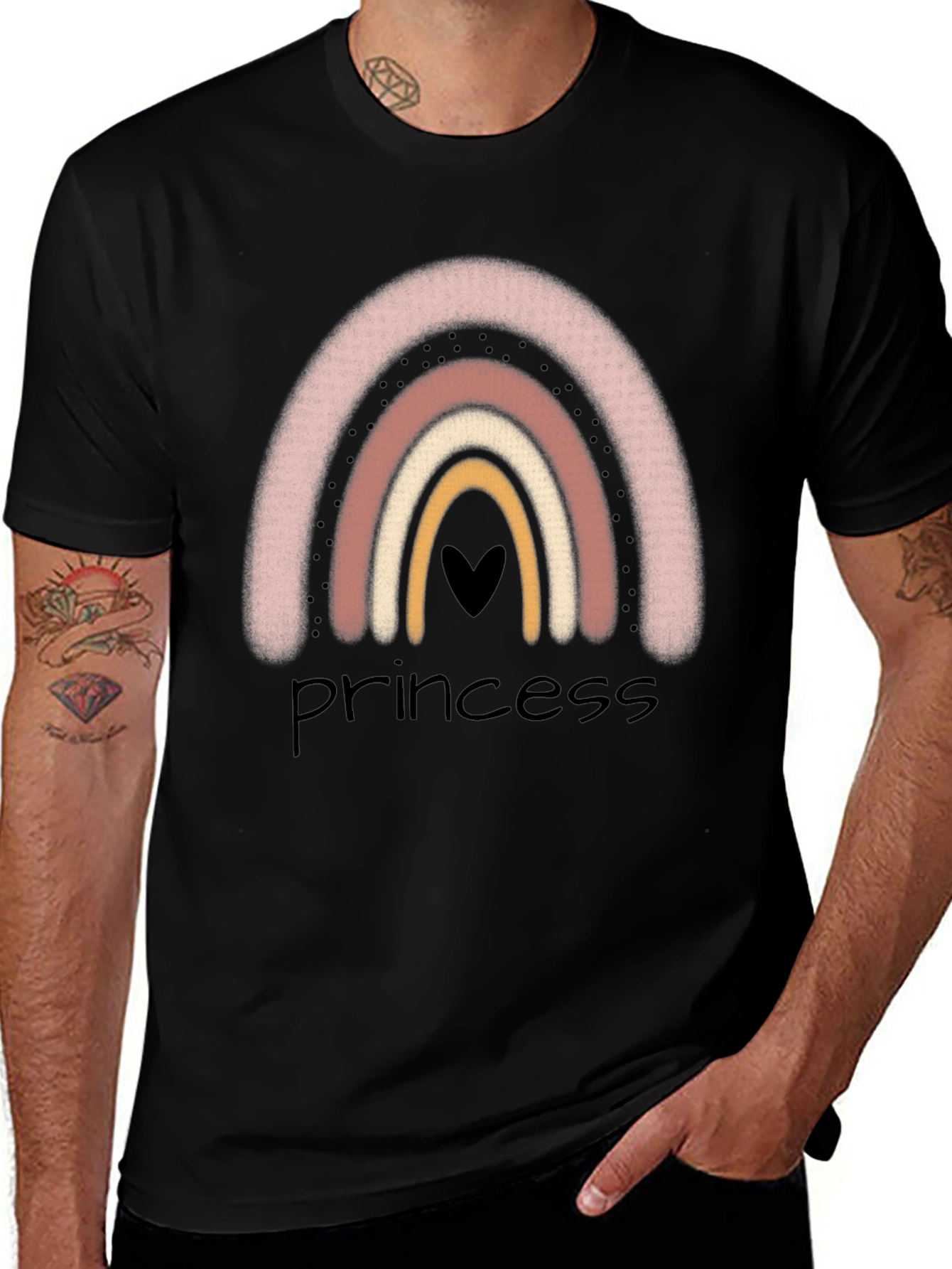 Princess Rainbow Graphic Tee - Trendy Casual Style