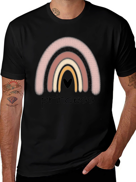 Princess Rainbow Graphic Tee - Trendy Casual Style