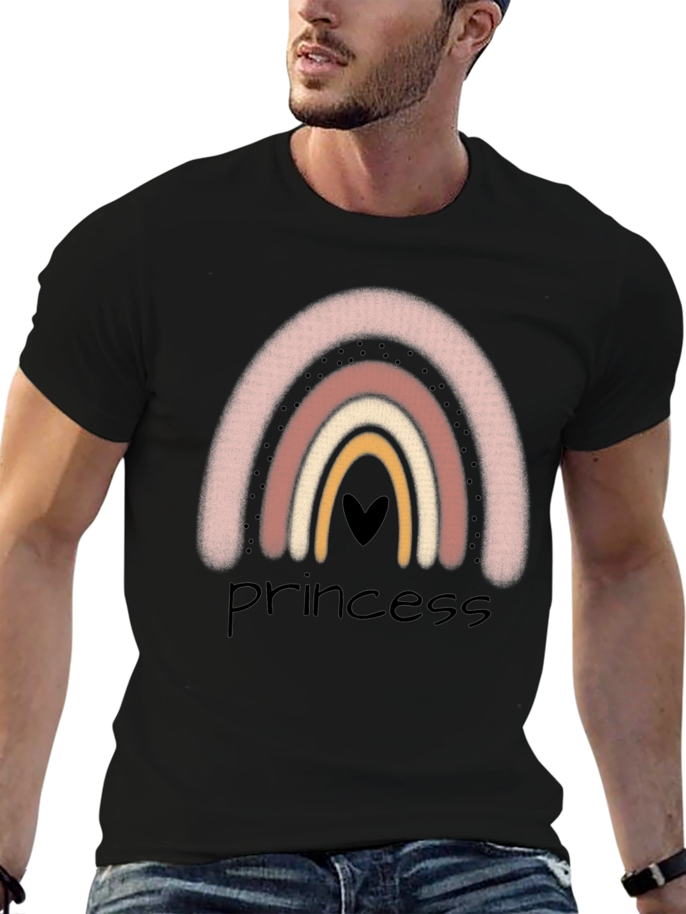 Princess Rainbow Graphic Tee - Trendy Casual Style