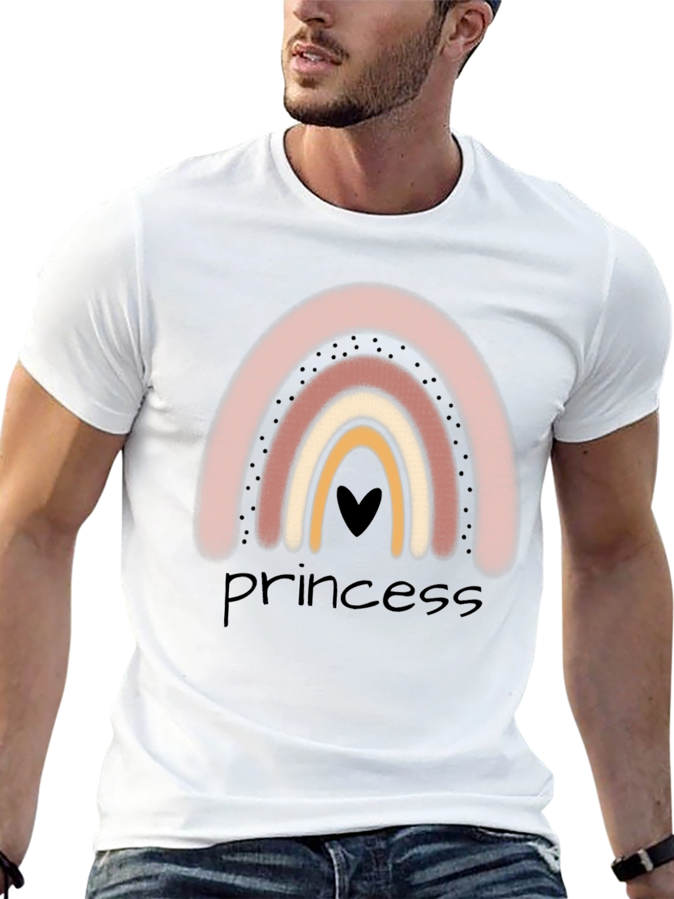 Princess Rainbow Graphic Tee - Trendy Casual Style