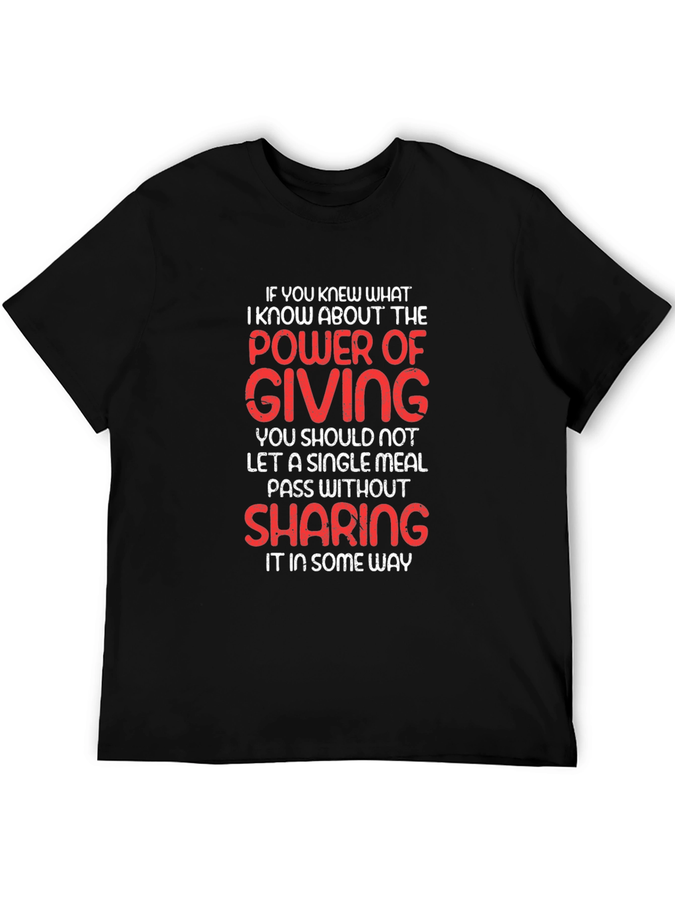 Power of Giving Graphic T-Shirt - Black