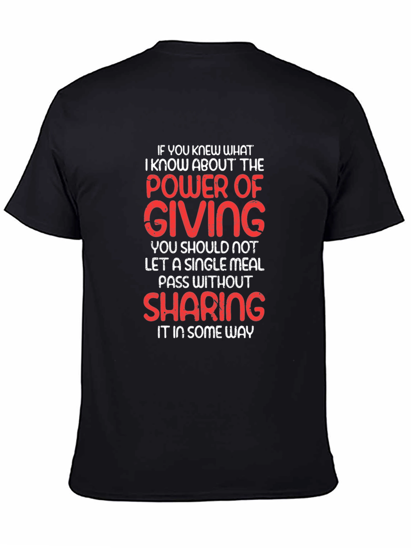 Power of Giving Graphic T-Shirt - Black