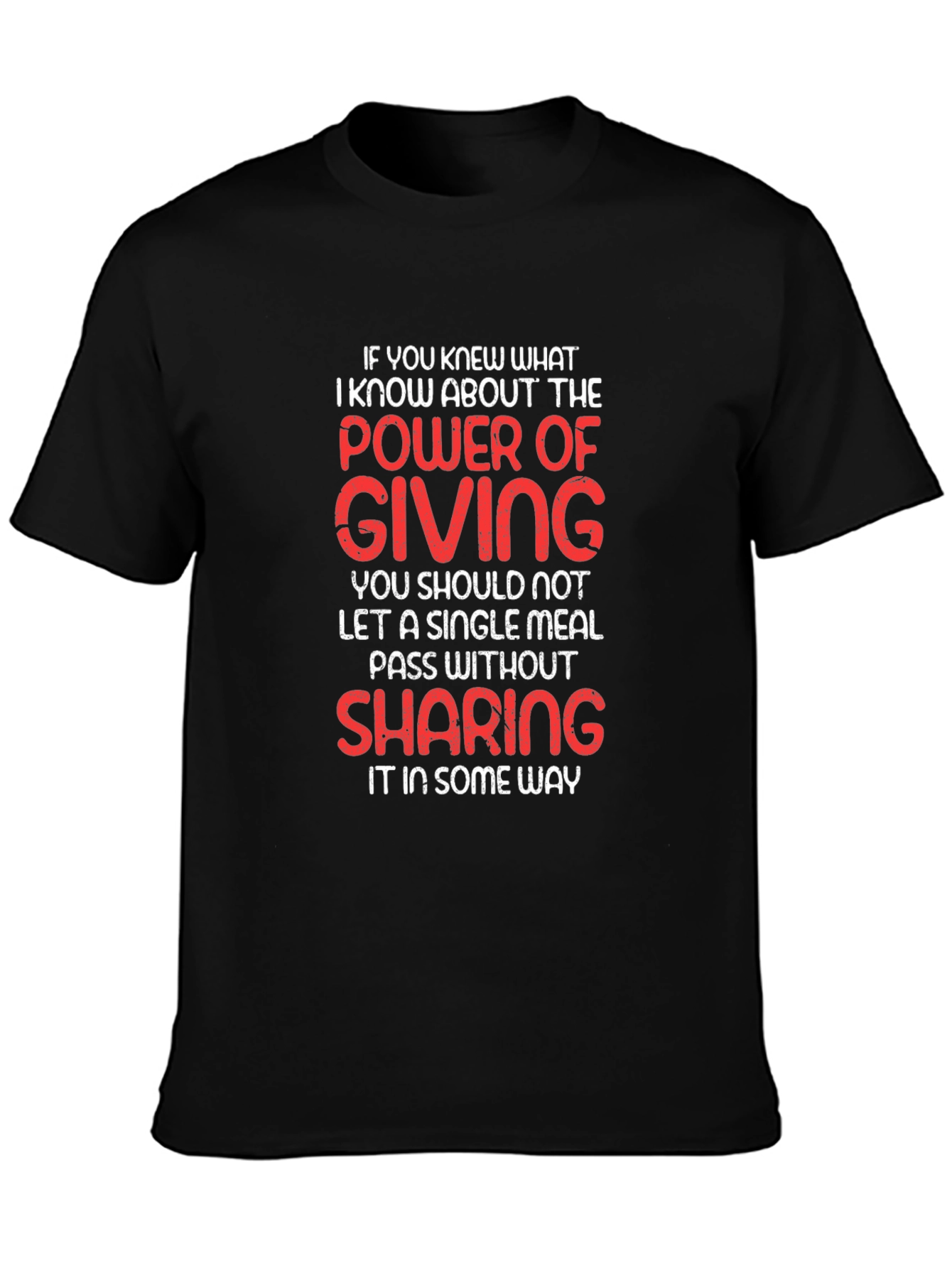 Power of Giving Graphic T-Shirt - Black