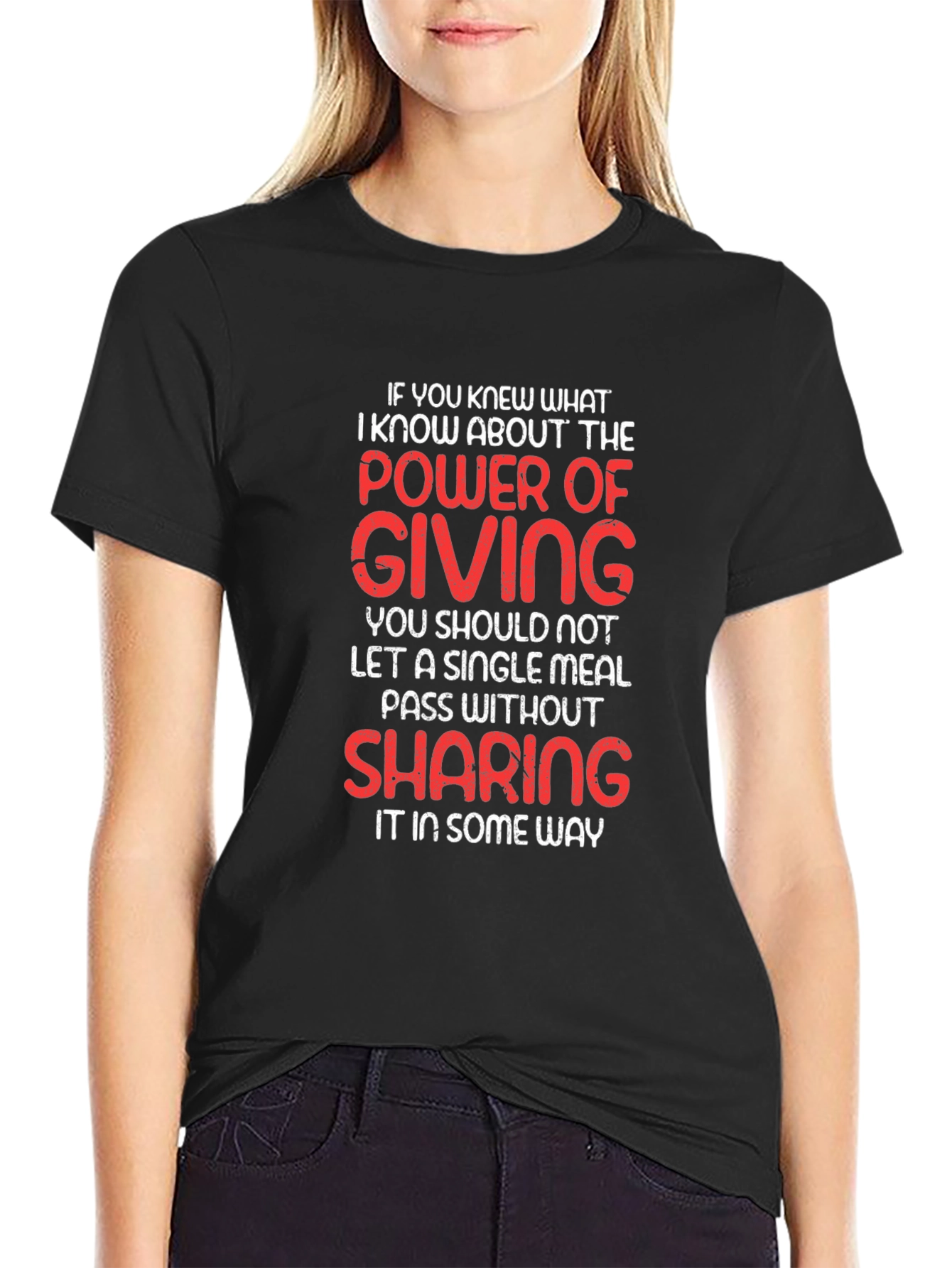 Power of Giving Graphic T-Shirt - Black
