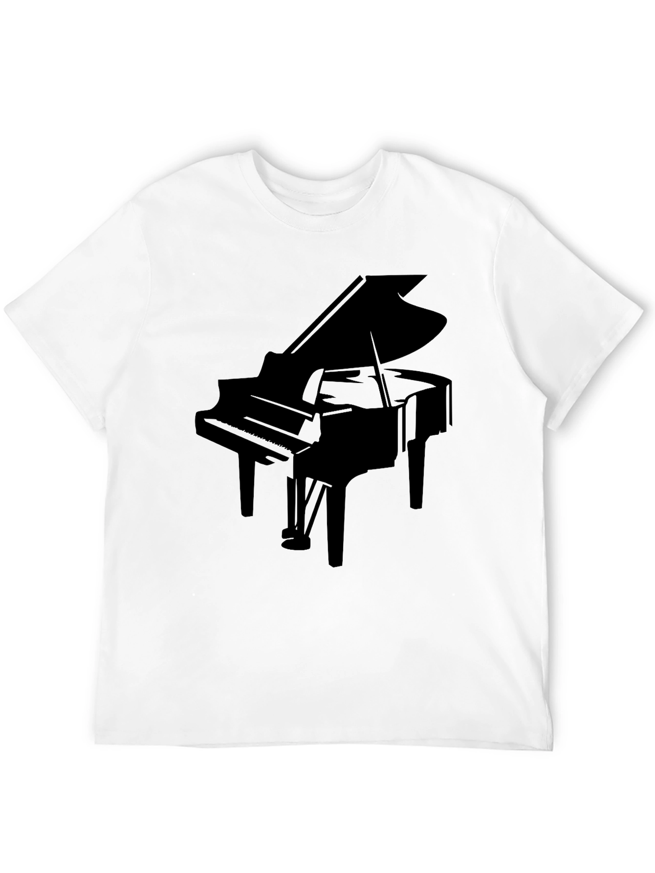 Grand Piano Silhouette Black T-Shirt