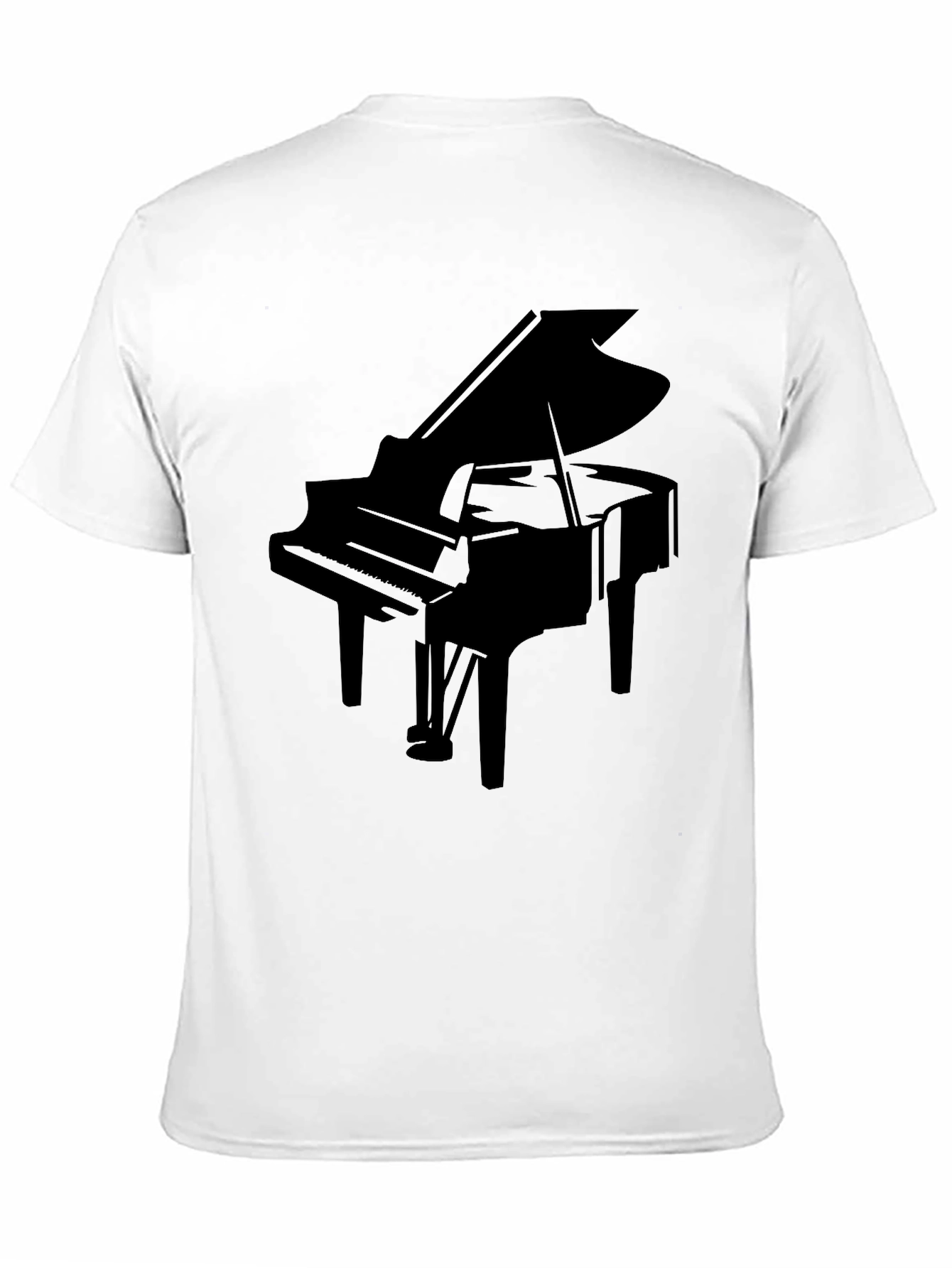 Grand Piano Silhouette Black T-Shirt
