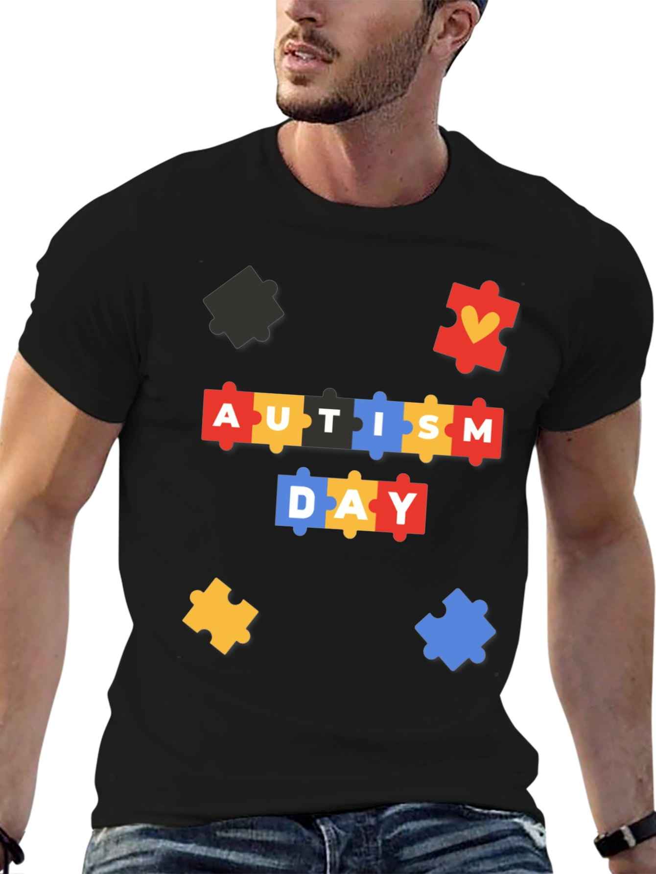 Autism Awareness T-Shirt - Puzzle Piece Design