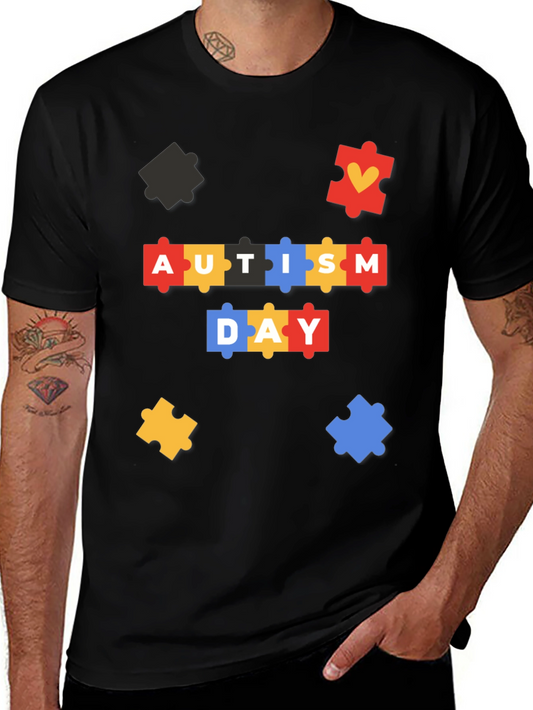 Autism Awareness T-Shirt - Puzzle Piece Design