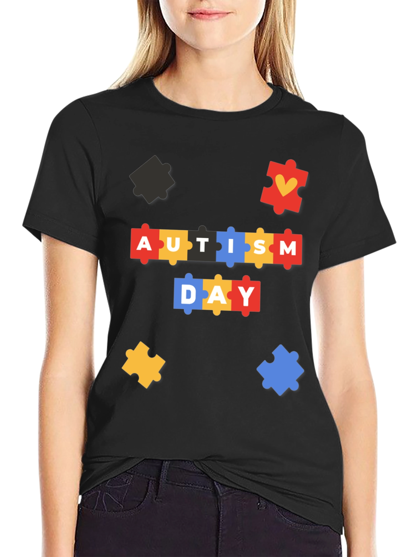 Autism Awareness T-Shirt - Puzzle Piece Design