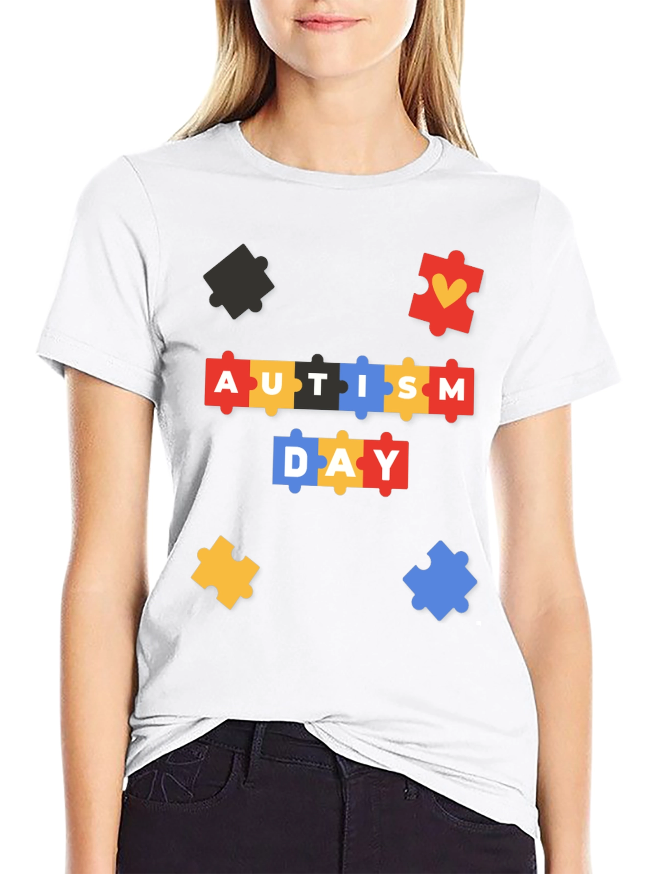 Autism Awareness T-Shirt - Puzzle Piece Design