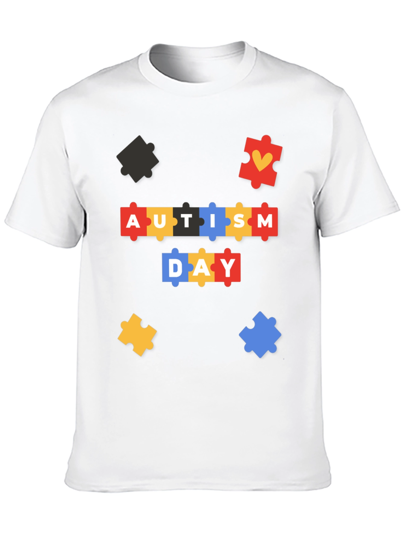 Autism Awareness T-Shirt - Puzzle Piece Design