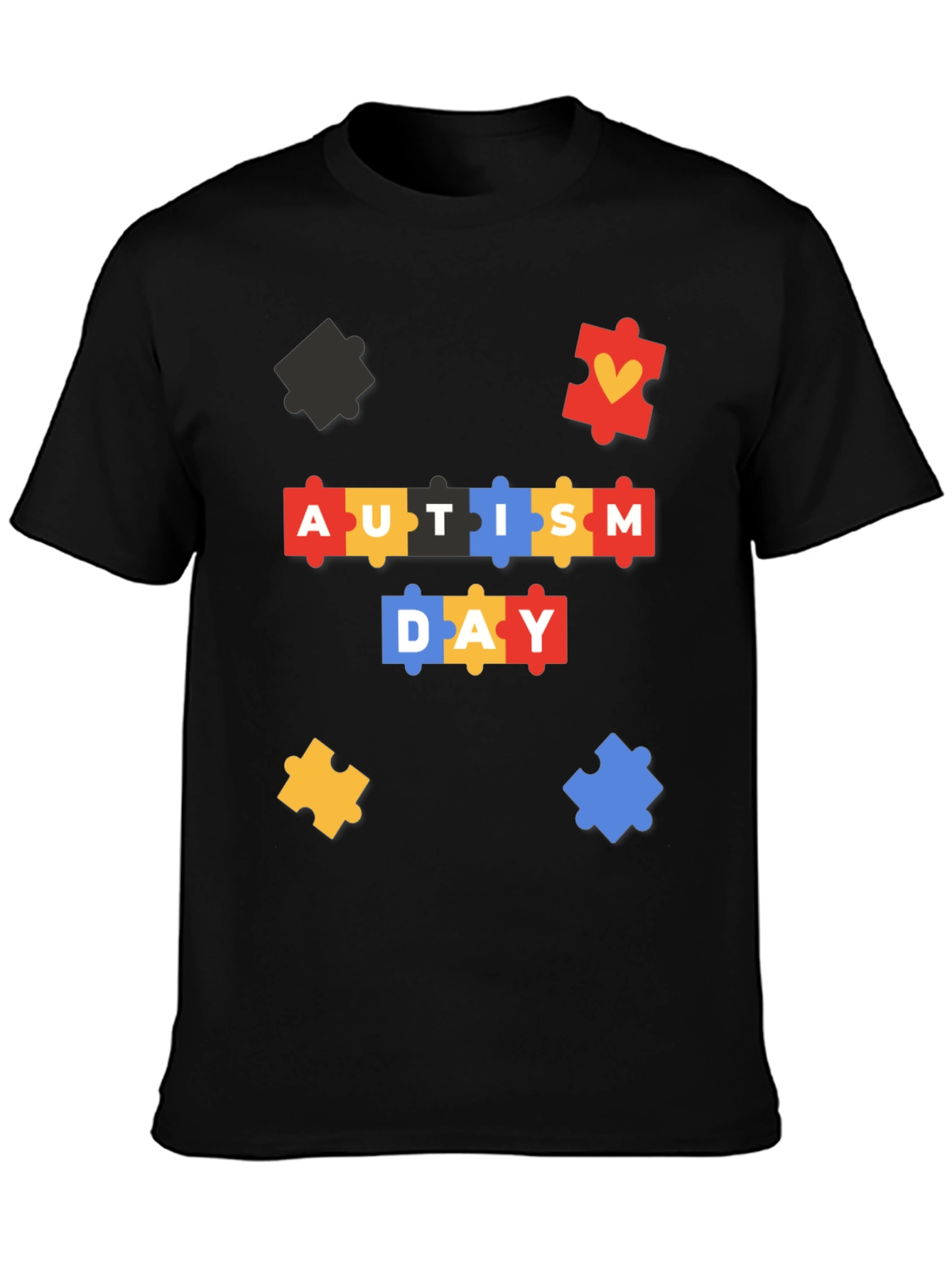 Autism Awareness T-Shirt - Puzzle Piece Design