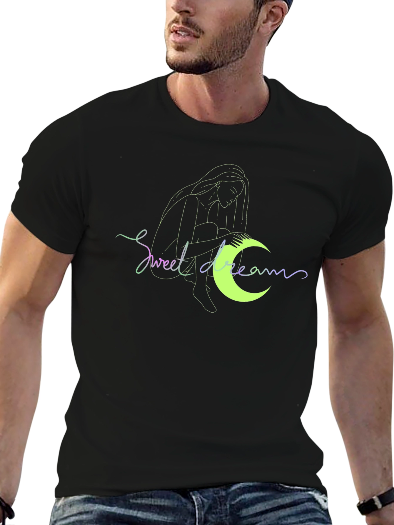 Sweet Dreams Graphic Tee - Black Casual T-Shirt