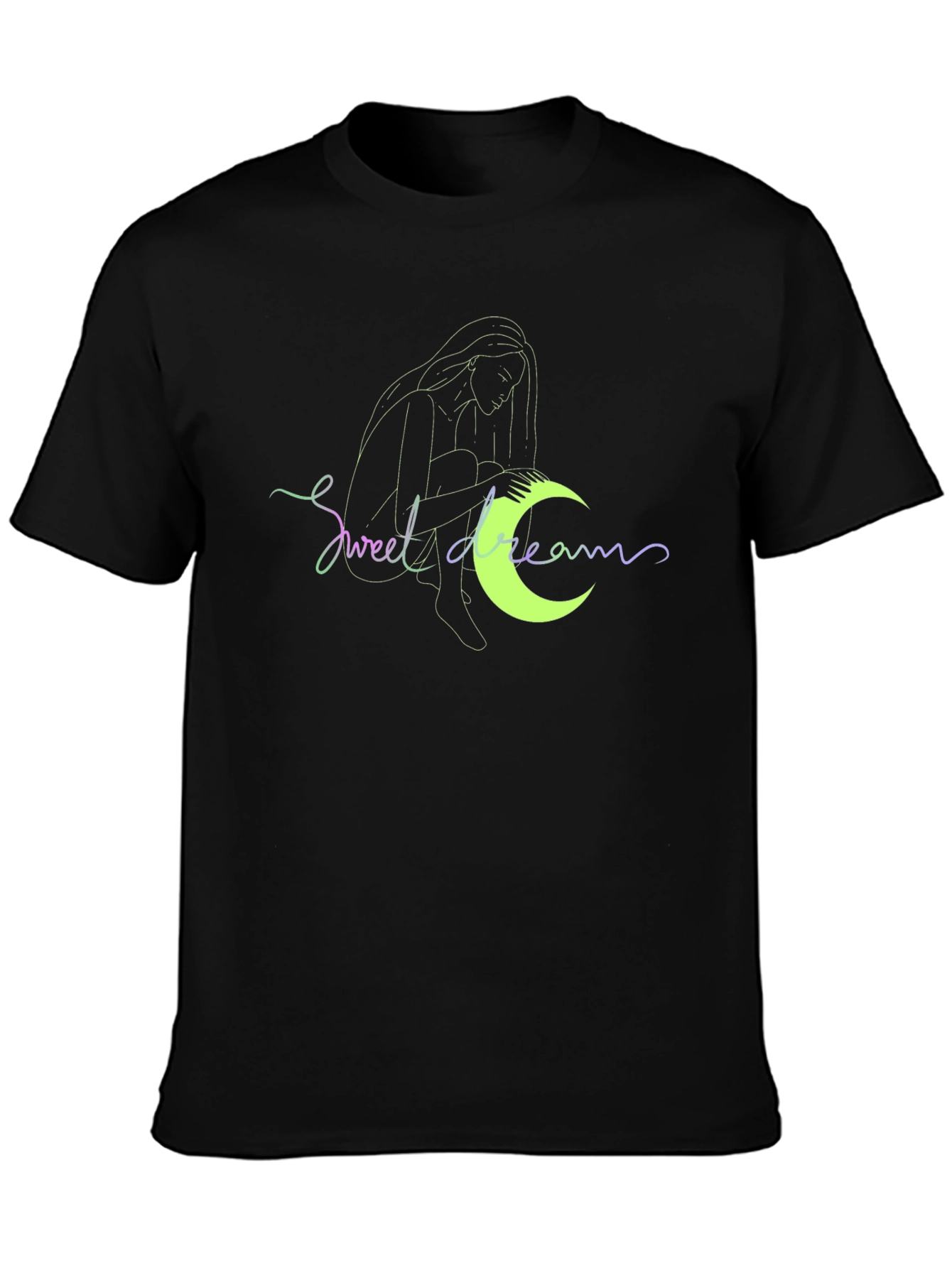 Sweet Dreams Graphic Tee - Black Casual T-Shirt