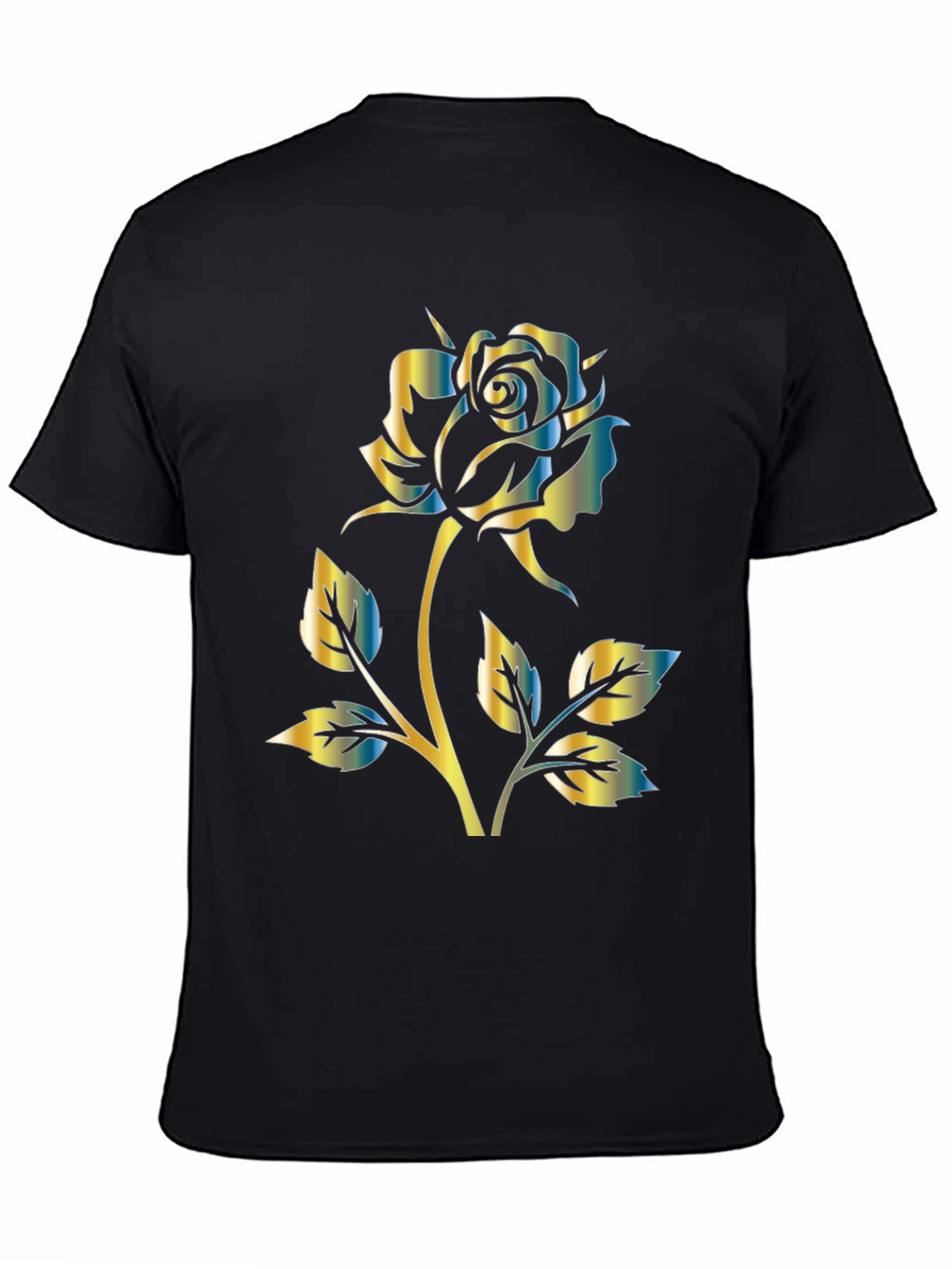 Rose Graphic Black T-Shirt