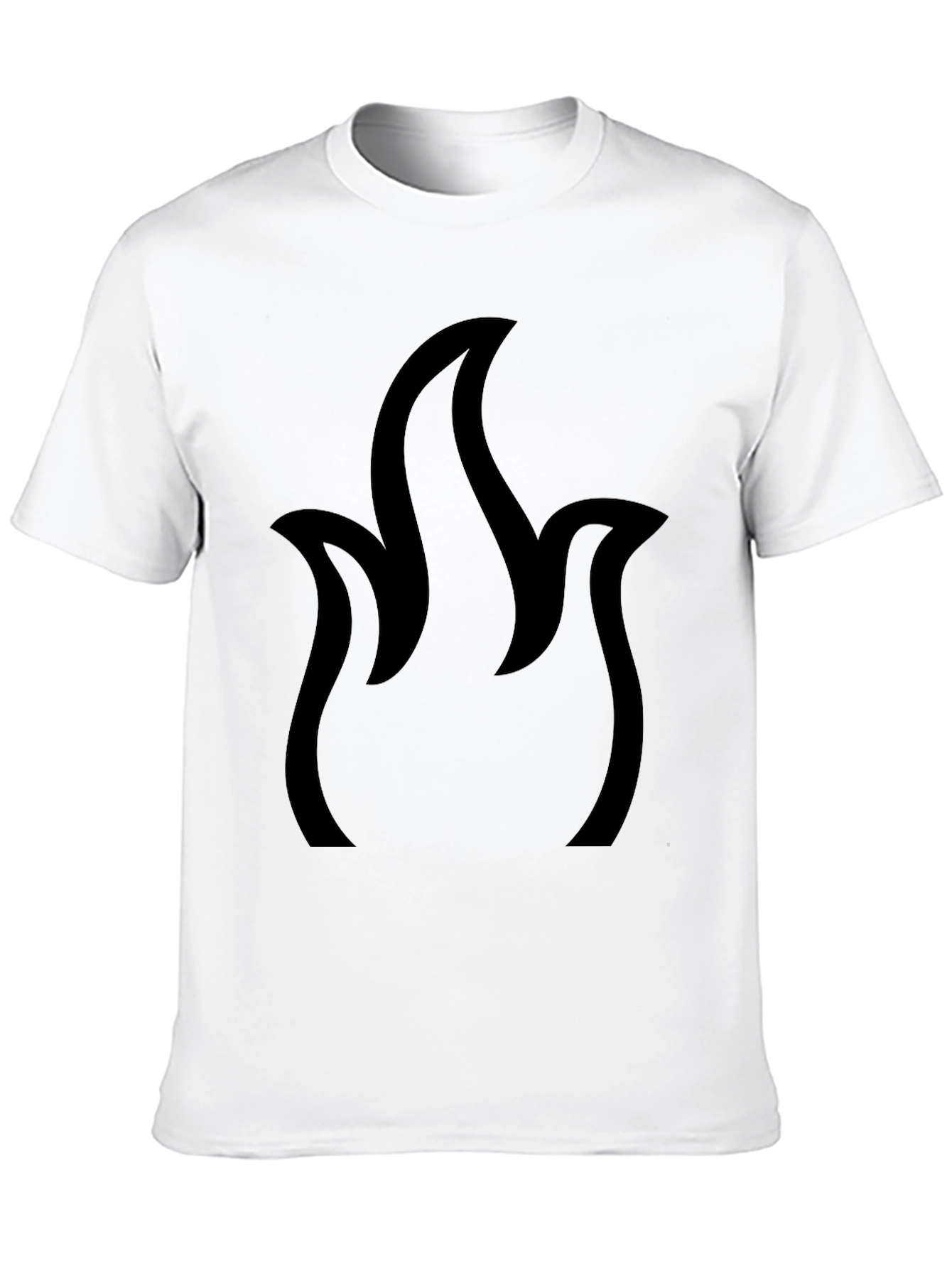 Flame Design Black T-Shirt | Casual Comfort