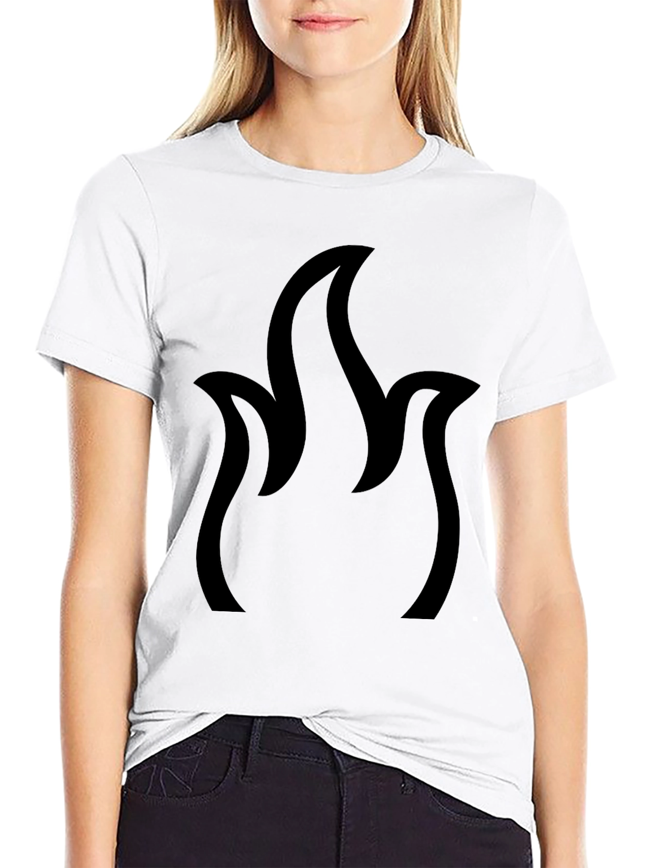 Flame Design Black T-Shirt | Casual Comfort