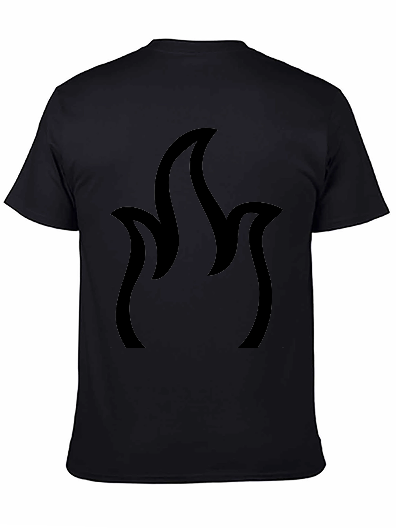 Flame Design Black T-Shirt | Casual Comfort