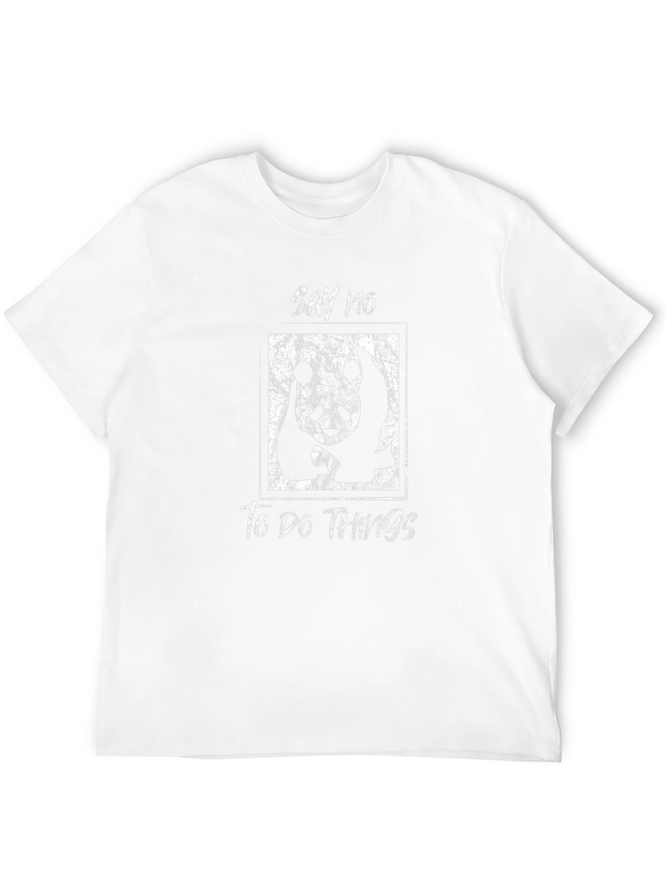 Say No To Do Things Panda Graphic T-Shirt