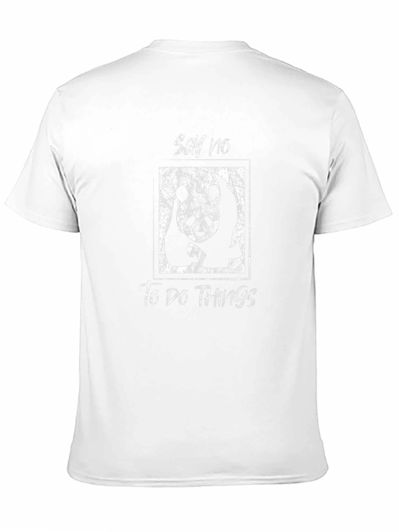 Say No To Do Things Panda Graphic T-Shirt