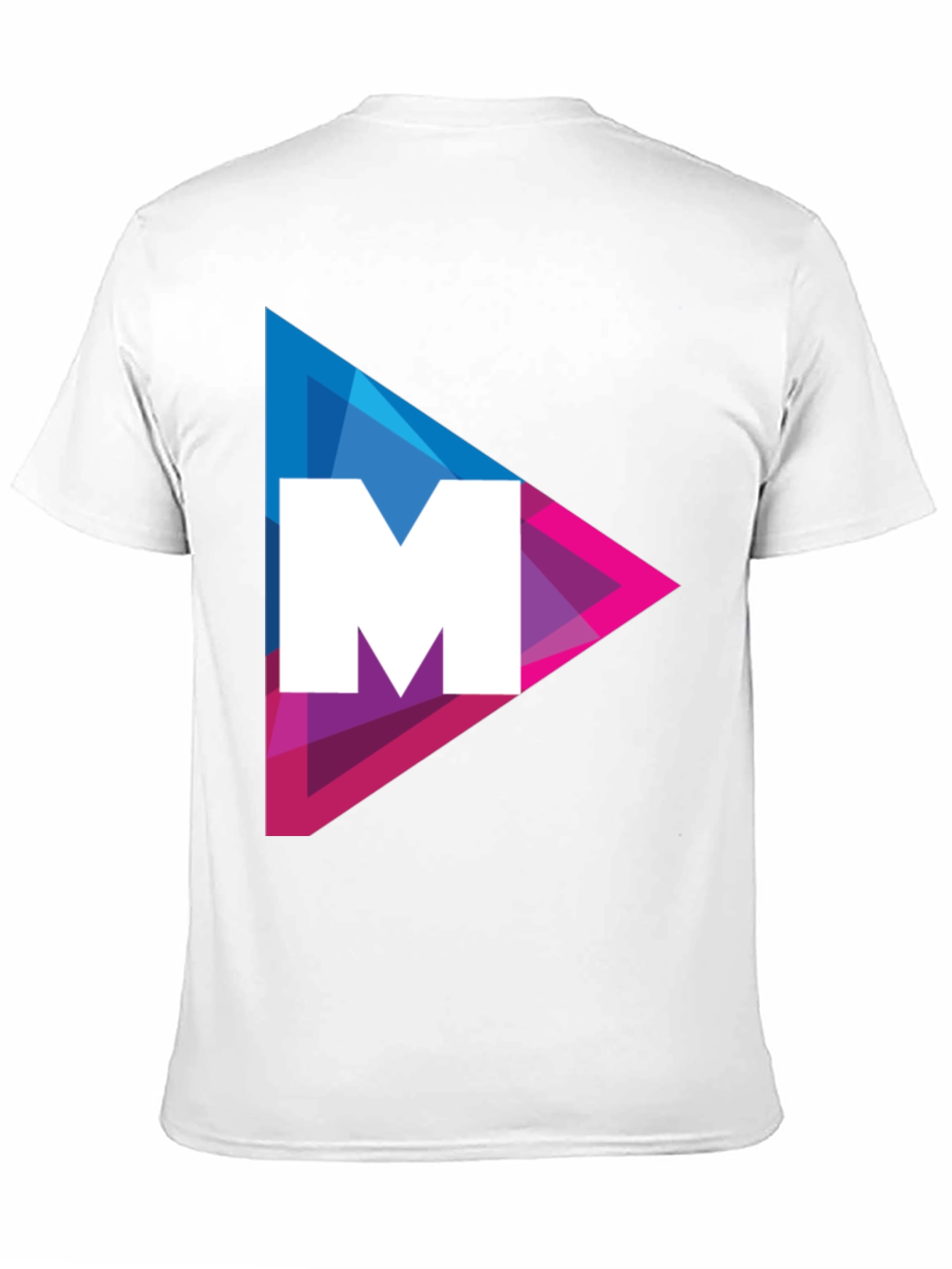 Modern Triangle M Graphic Tee - Black Cotton Shirt